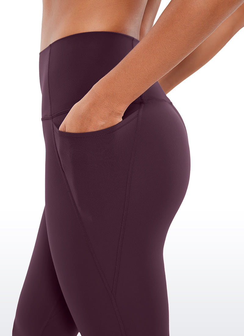 CRZ YOGA Butterluxe Leggings de Cintura Alta con Bolsillo para Mujer Deep Purple