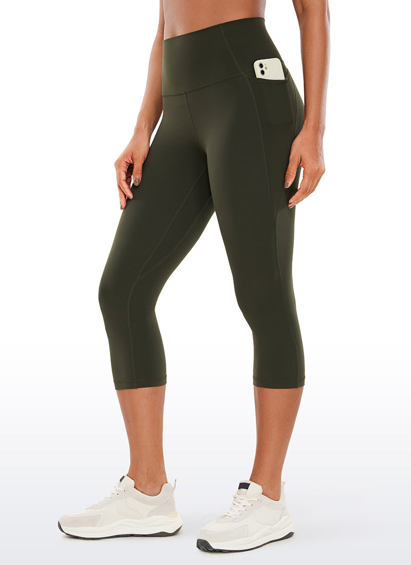 CRZ YOGA Butterluxe Leggings de Cintura Alta con Bolsillo para Mujer Verde Oliva