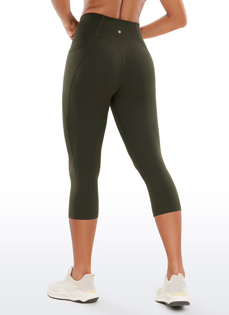 CRZ YOGA Butterluxe Leggings de Cintura Alta con Bolsillo para Mujer Verde Oliva