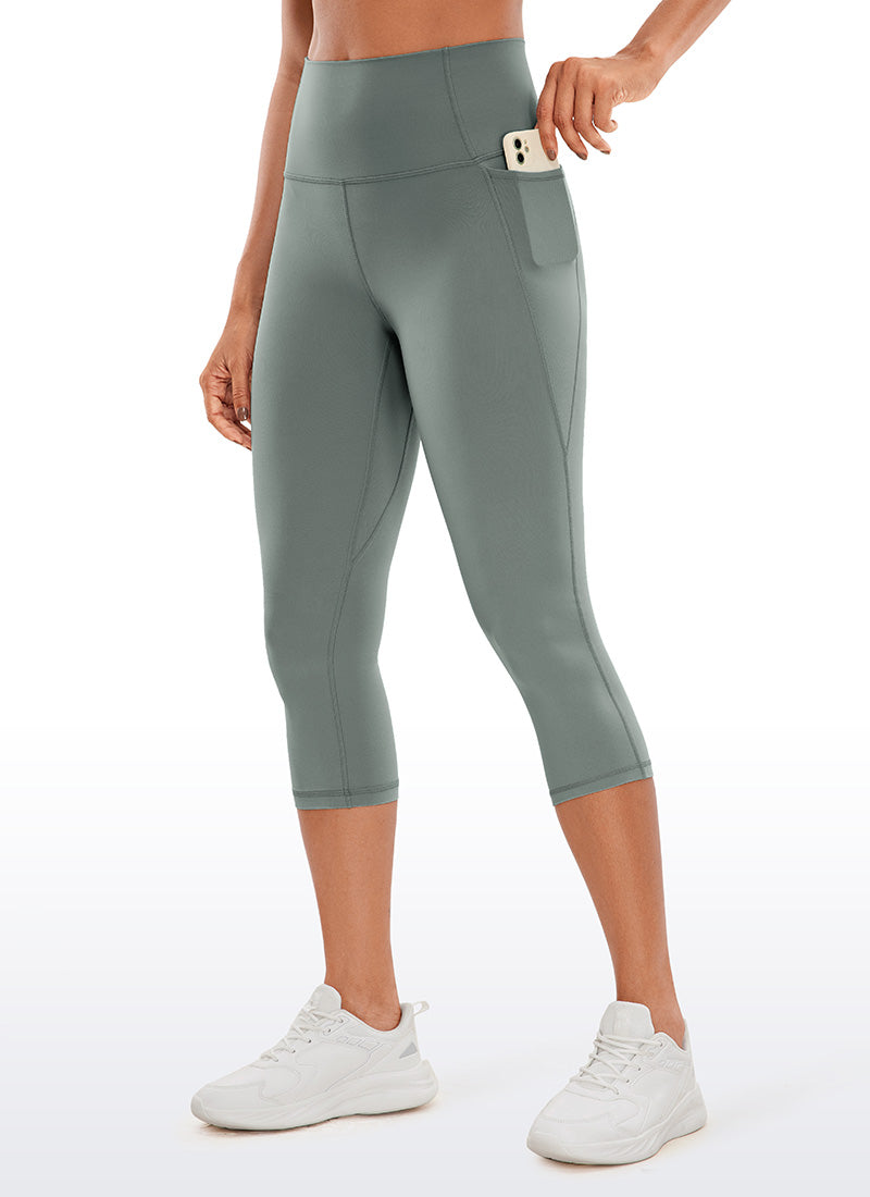 CRZ YOGA Butterluxe Leggings de Cintura Alta con Bolsillo para Mujer Salvia gris