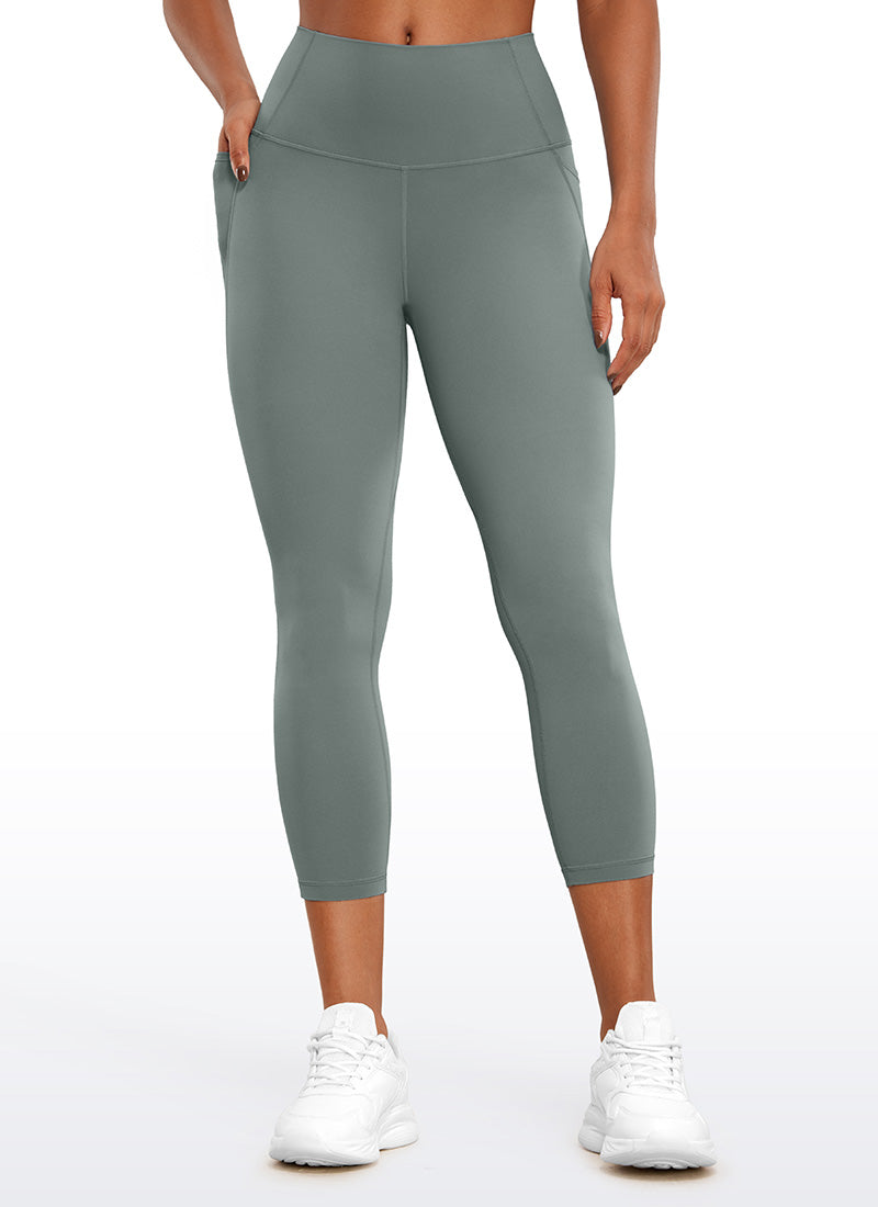 CRZ YOGA Butterluxe Leggings de Cintura Alta con Bolsillo para Mujer Salvia gris