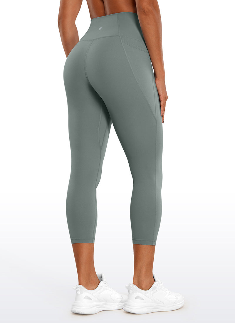 CRZ YOGA Butterluxe Leggings de Cintura Alta con Bolsillo para Mujer Salvia gris