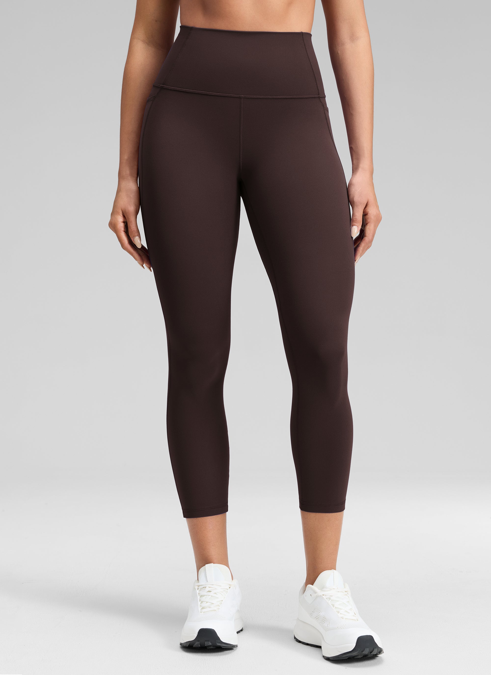 CRZ YOGA Butterluxe Leggings de Cintura Alta con Bolsillo para Mujer Marrón Fudge Caliente