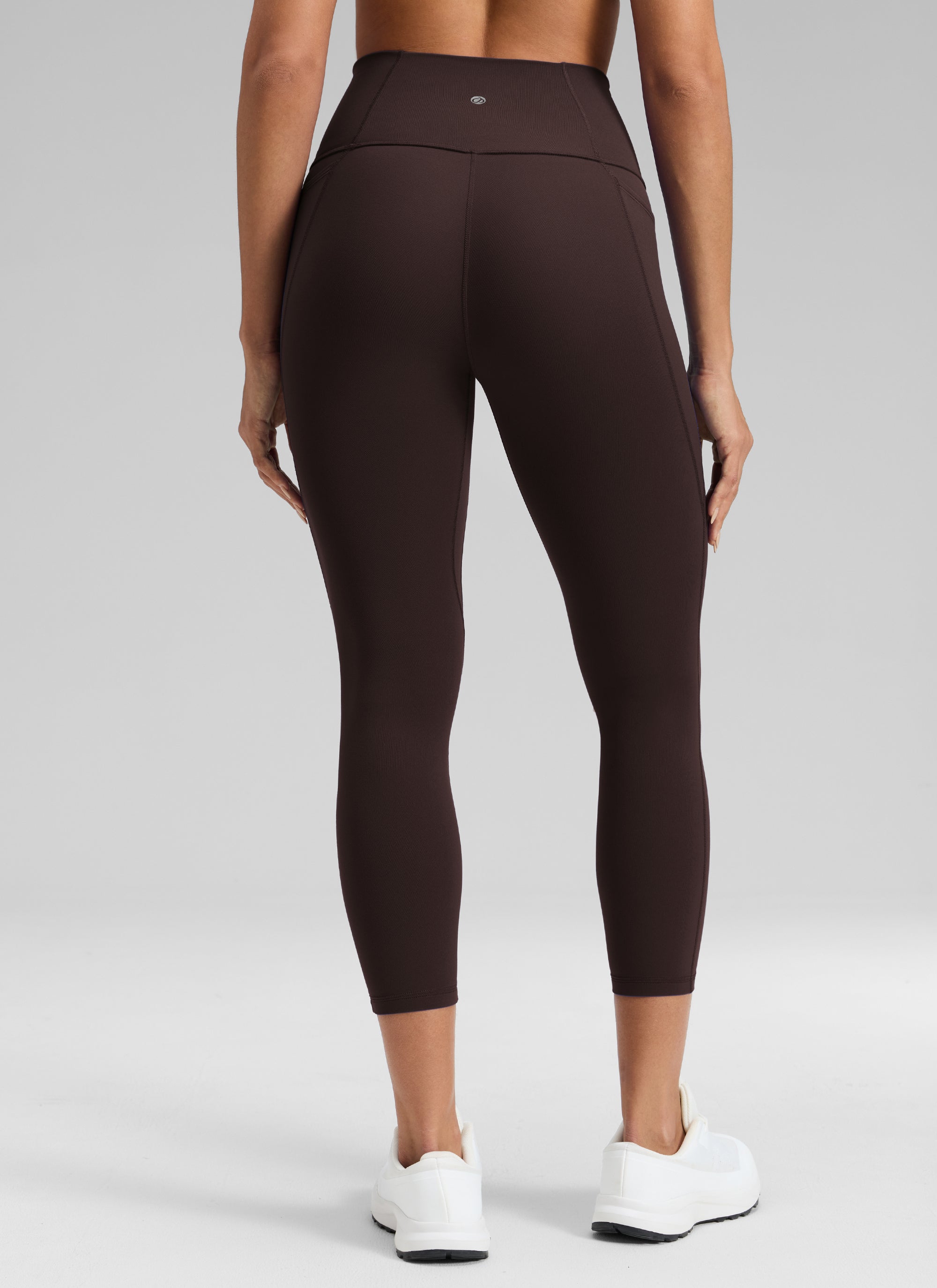 CRZ YOGA Butterluxe Leggings de Cintura Alta con Bolsillo para Mujer Marrón Fudge Caliente
