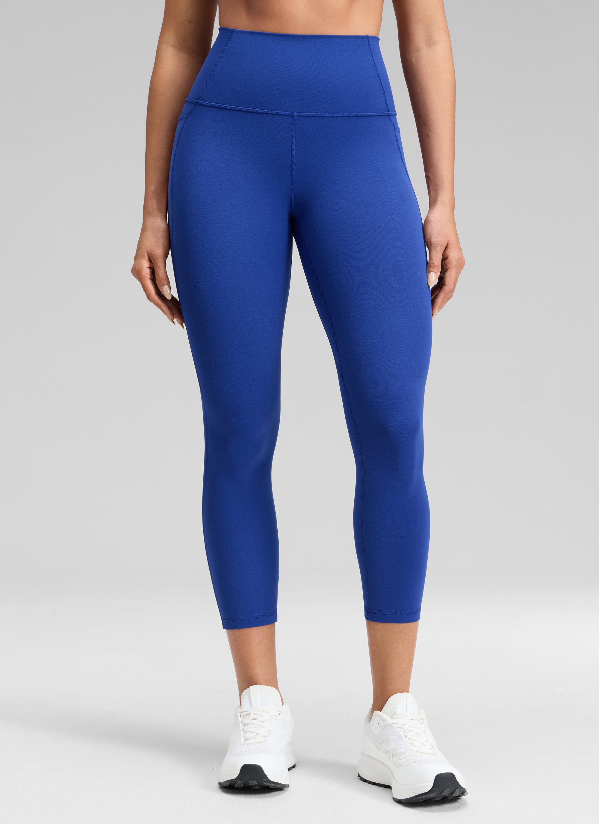 CRZ YOGA Butterluxe Leggings de Cintura Alta con Bolsillo para Mujer Azul Ondulante
