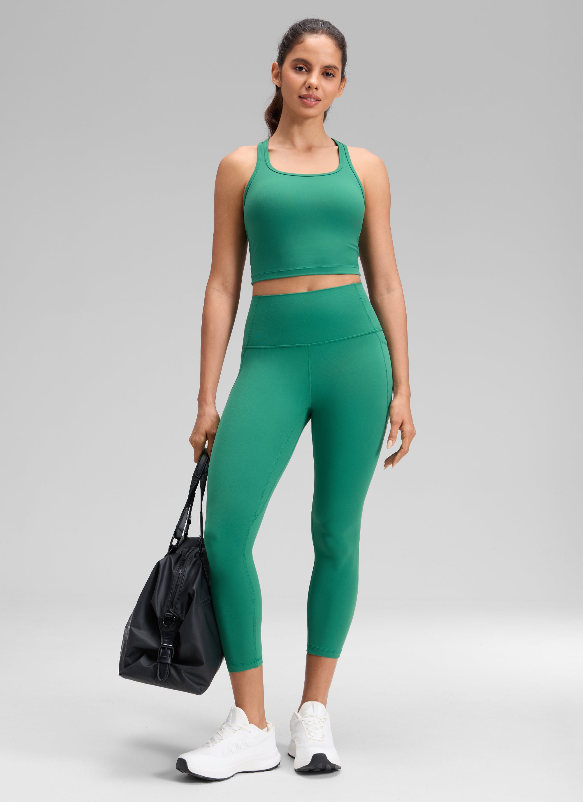 CRZ YOGA Butterluxe Leggings de Cintura Alta con Bolsillo para Mujer Verde Cascadia