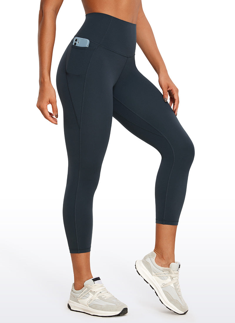 CRZ YOGA Butterluxe Leggings de Cintura Alta con Bolsillo para Mujer True Navy