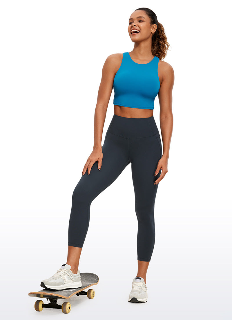 CRZ YOGA Butterluxe Leggings de Cintura Alta con Bolsillo para Mujer True Navy