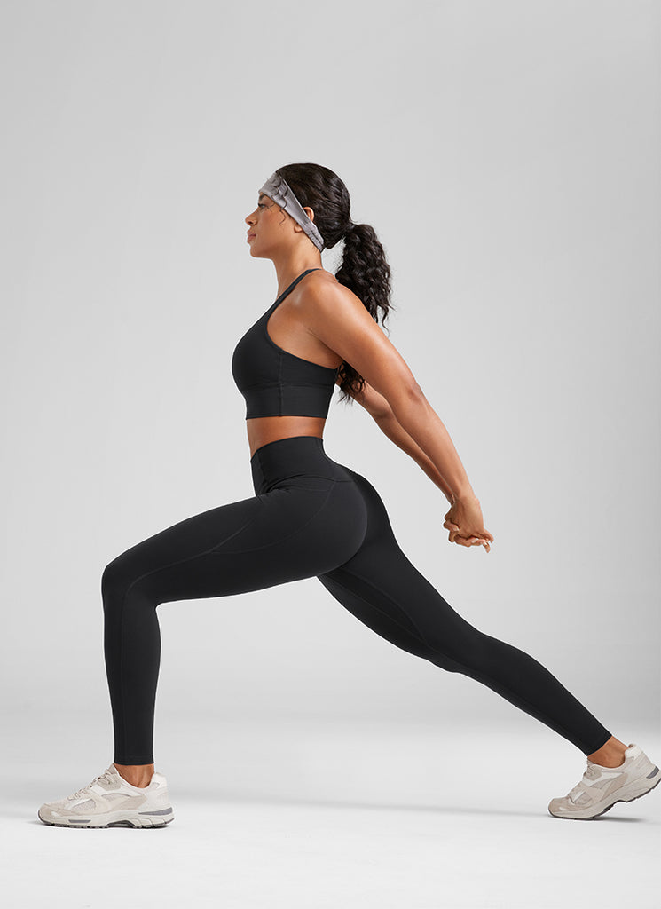 CRZ YOGA Butterluxe Leggings Deportivos con bolsillos de 28 Pulgadas para Mujer Negro