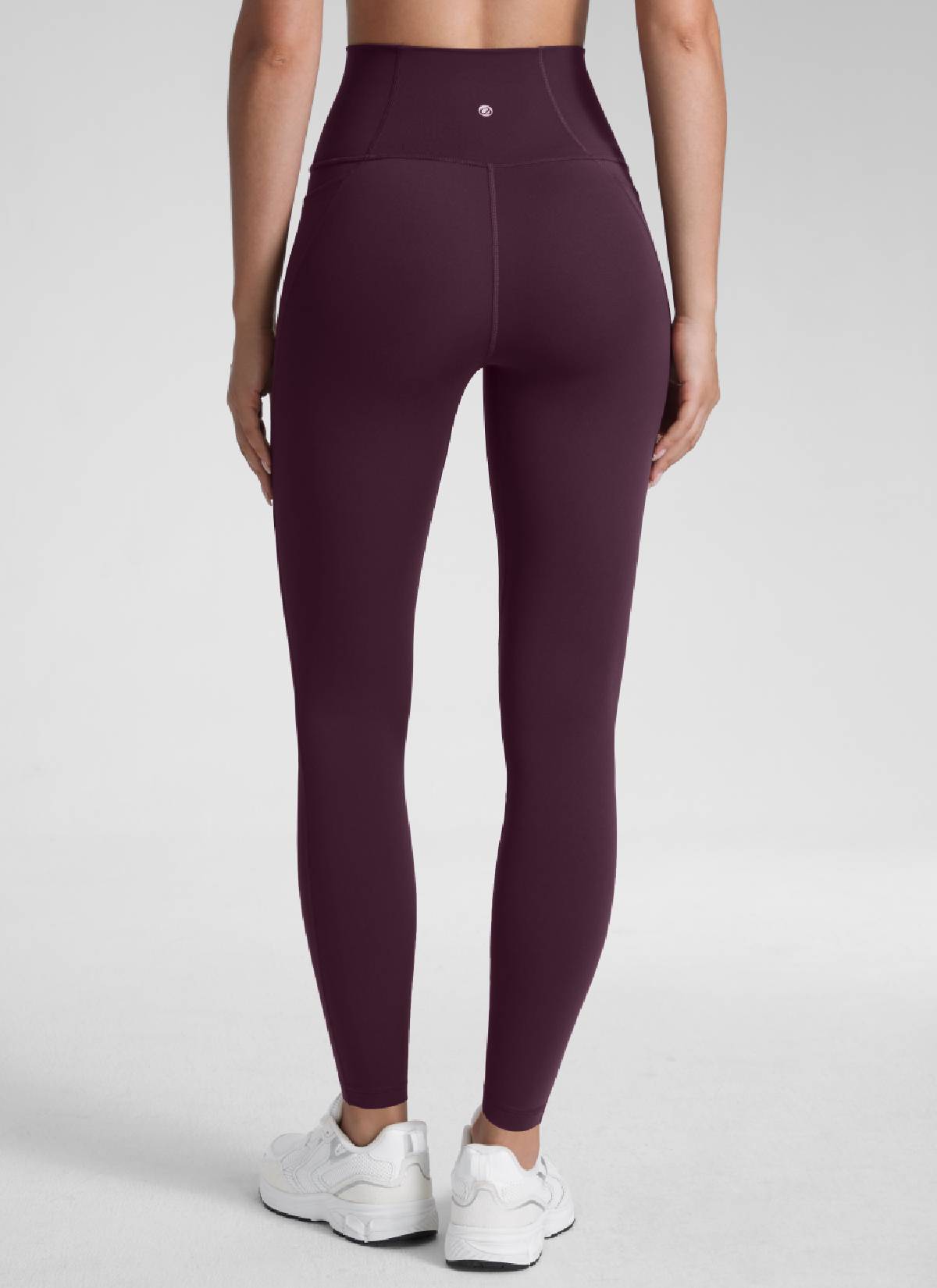CRZ YOGA Mujer Leggings Deportivos con bolsillos de 28 Pulgadas Deep Purple
