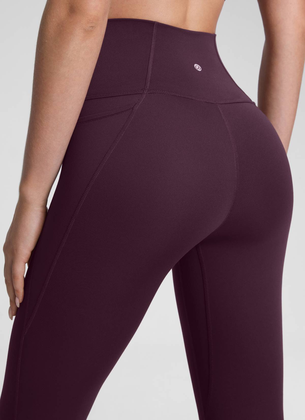 CRZ YOGA Mujer Leggings Deportivos con bolsillos de 28 Pulgadas Deep Purple