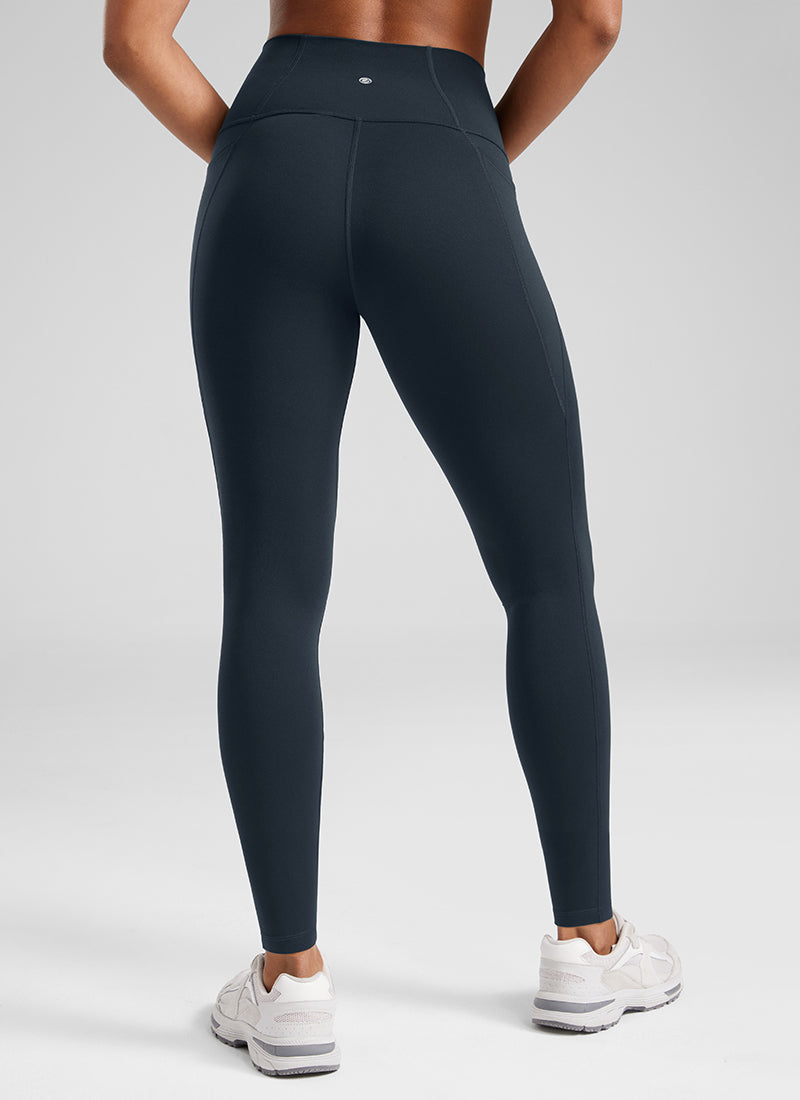 CRZ YOGA Mujer Leggings Deportivos con bolsillos de 28 Pulgadas True Navy
