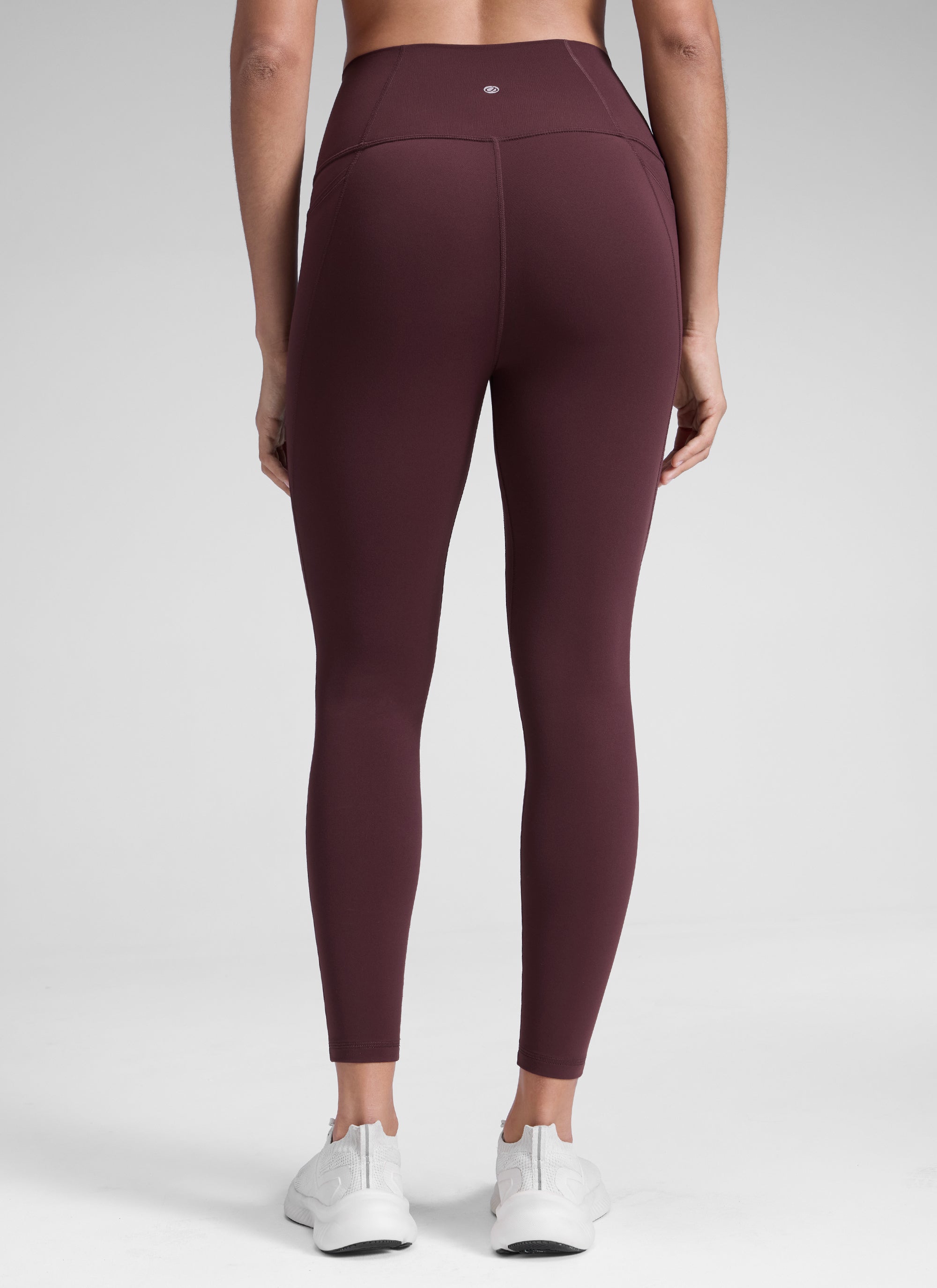 CRZ YOGA Mujer Leggings Deportivos con bolsillos de 28 Pulgadas Ciruela madura