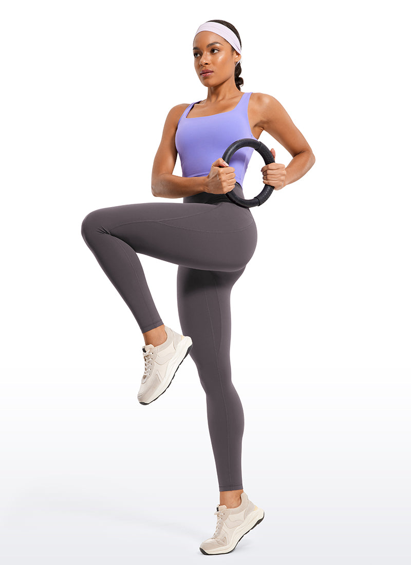 CRZ YOGA Mujer Leggings Deportivos con bolsillos de 28 Pulgadas Tornado