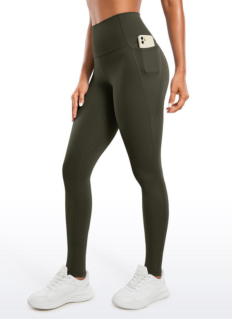 CRZ YOGA Butterluxe Leggings de Bolsillo de 30 Pulgadas para Mujer Verde Oliva