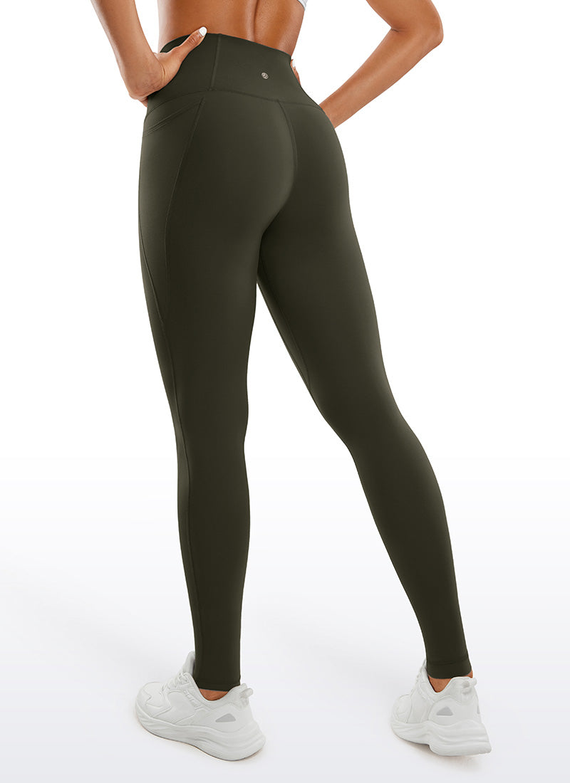 CRZ YOGA Butterluxe Leggings de Bolsillo de 30 Pulgadas para Mujer Verde Oliva
