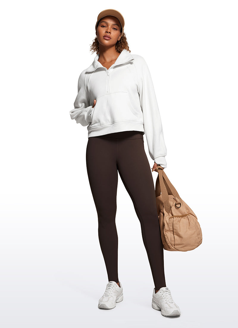 CRZ YOGA Butterluxe Leggings de Bolsillo de 30 Pulgadas para Mujer Marrón Fudge Caliente