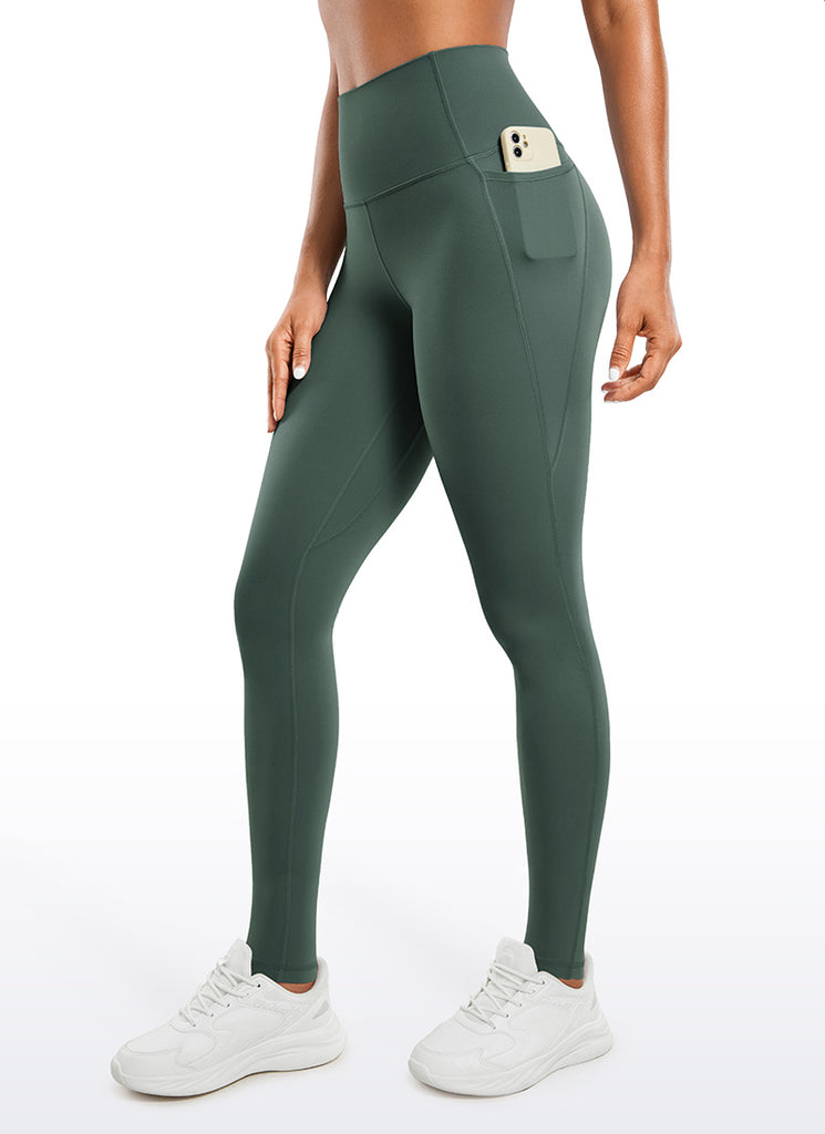 CRZ YOGA Butterluxe Leggings de Bolsillo de 30 Pulgadas para Mujer Verde Oliva