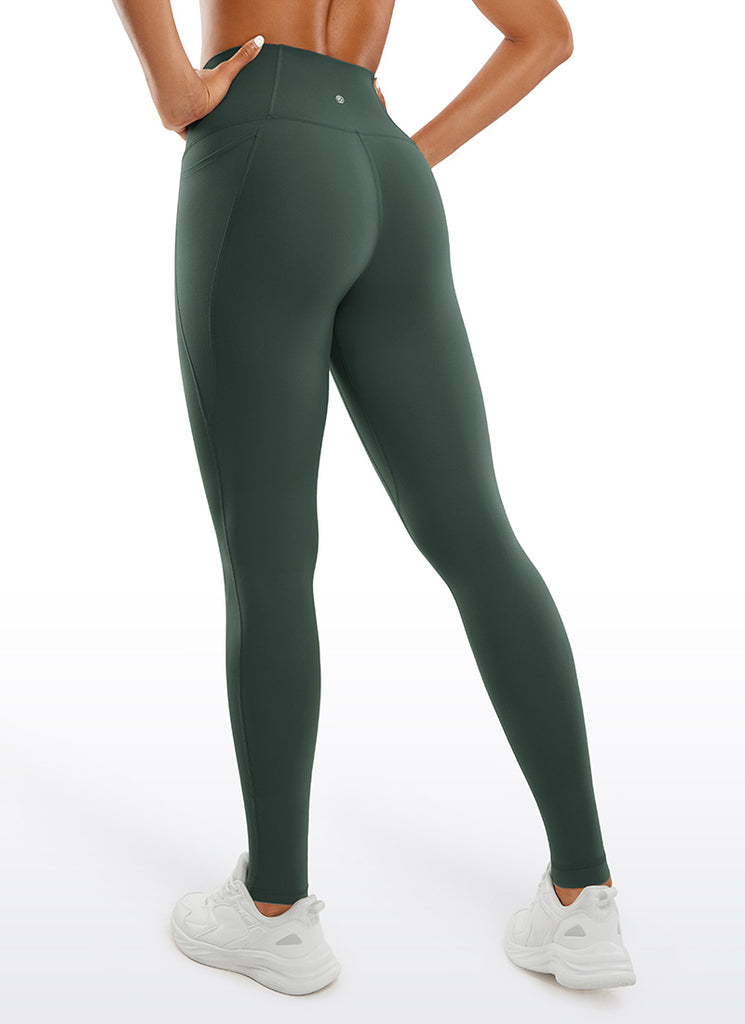 CRZ YOGA Butterluxe Leggings de Bolsillo de 30 Pulgadas para Mujer Marrón Fudge Caliente