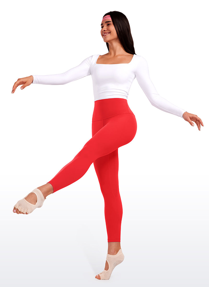 CRZ YOGA Butterluxe Leggings de Tiro Alto de 25 Pulgadas para Mujer Rojo Profundo