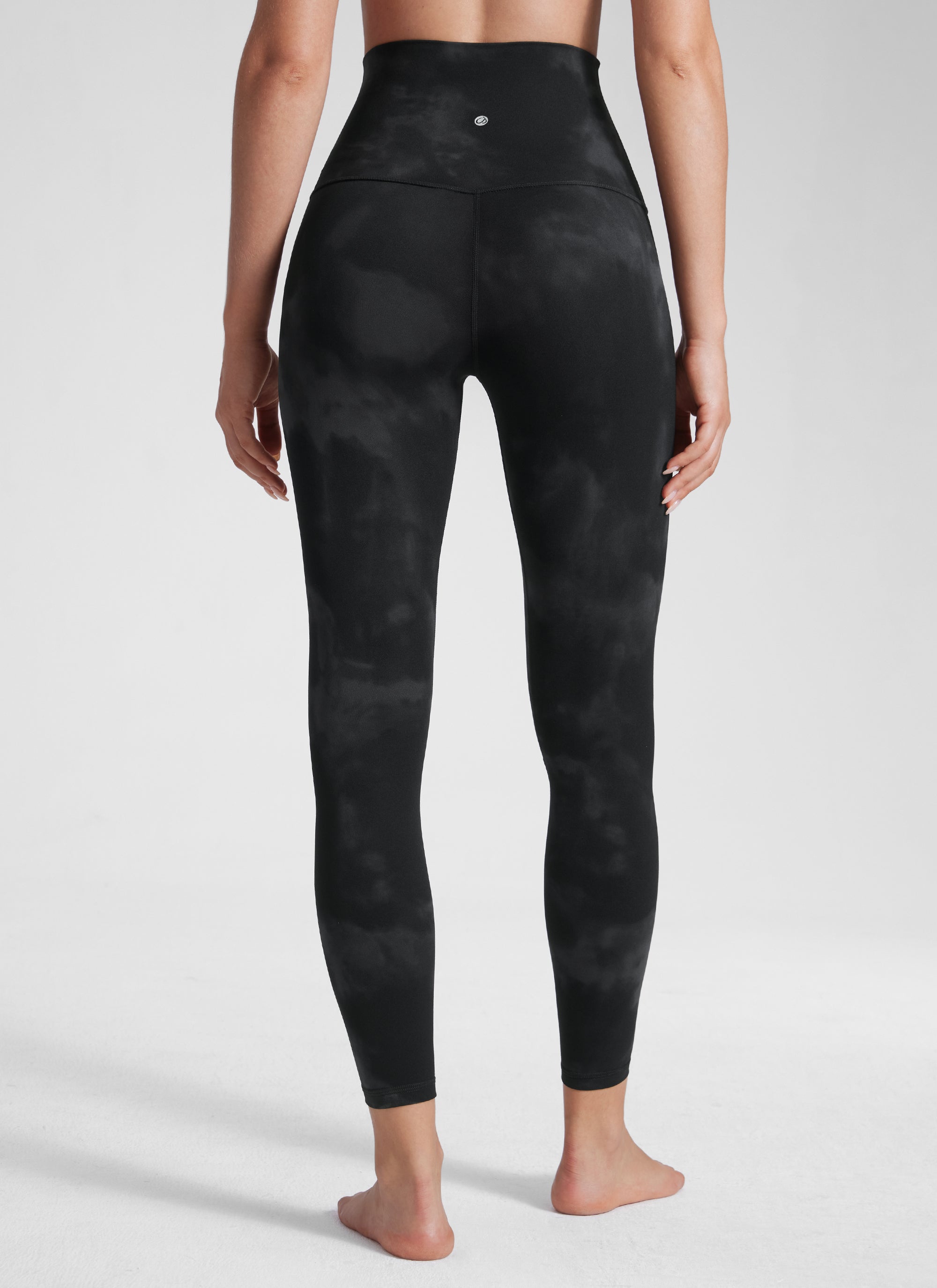 CRZ YOGA Butterluxe Leggings de Tiro Alto de 25 Pulgadas para Mujer Flores De Tinte Negro