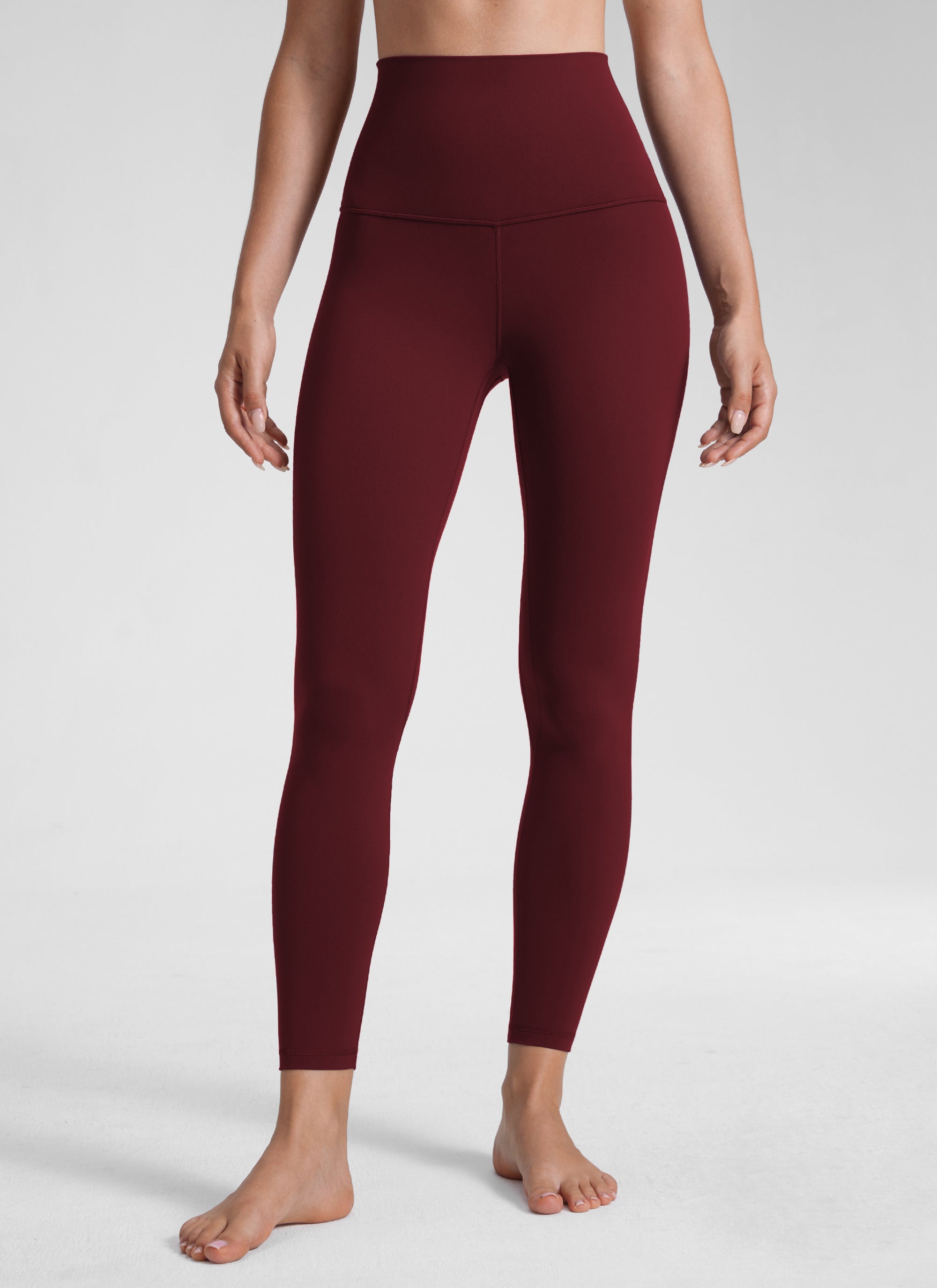 CRZ YOGA Butterluxe Leggings de Tiro Alto de 25 Pulgadas para Mujer Merlot Rojo