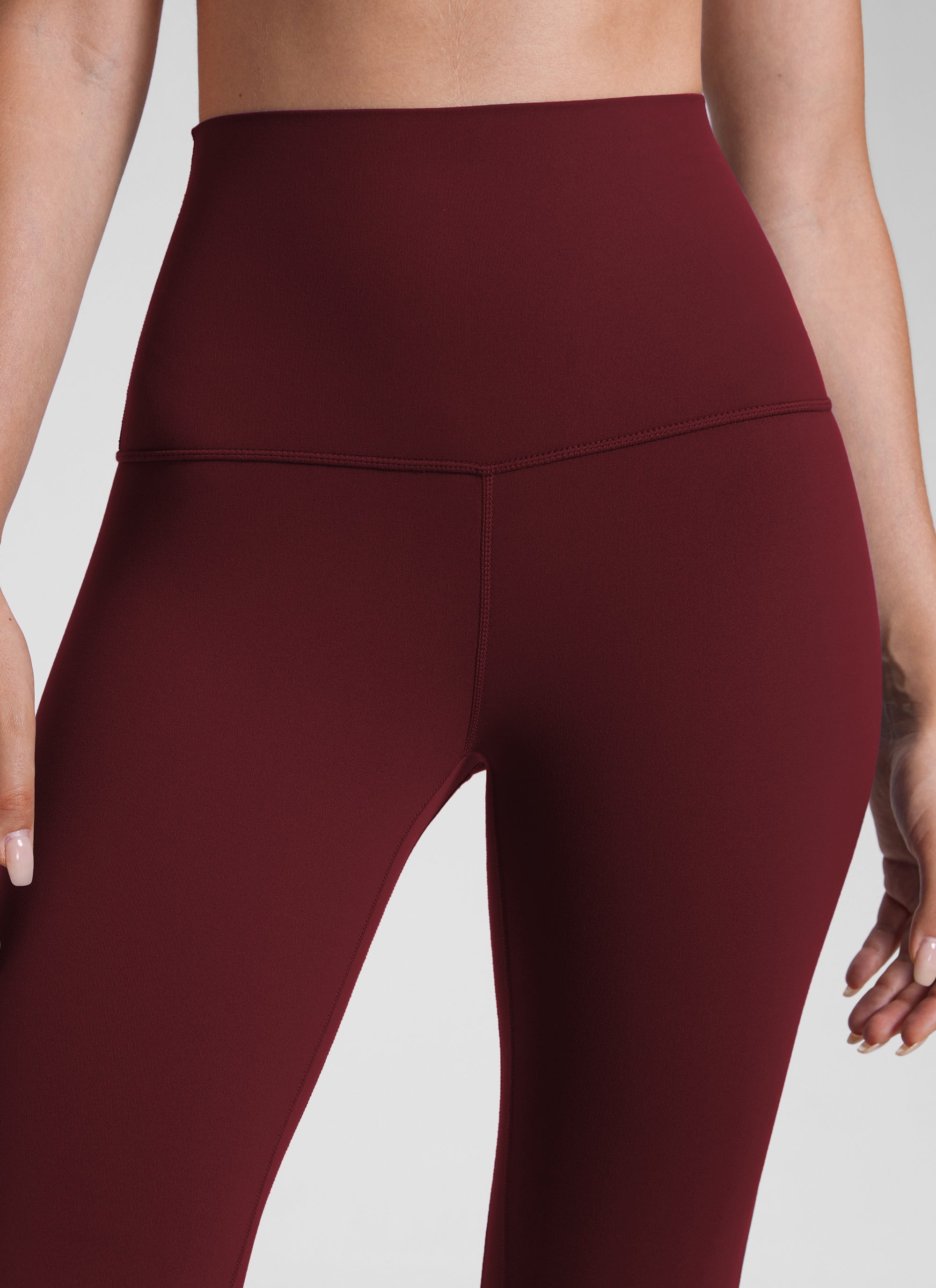 CRZ YOGA Butterluxe Leggings de Tiro Alto de 25 Pulgadas para Mujer Merlot Rojo