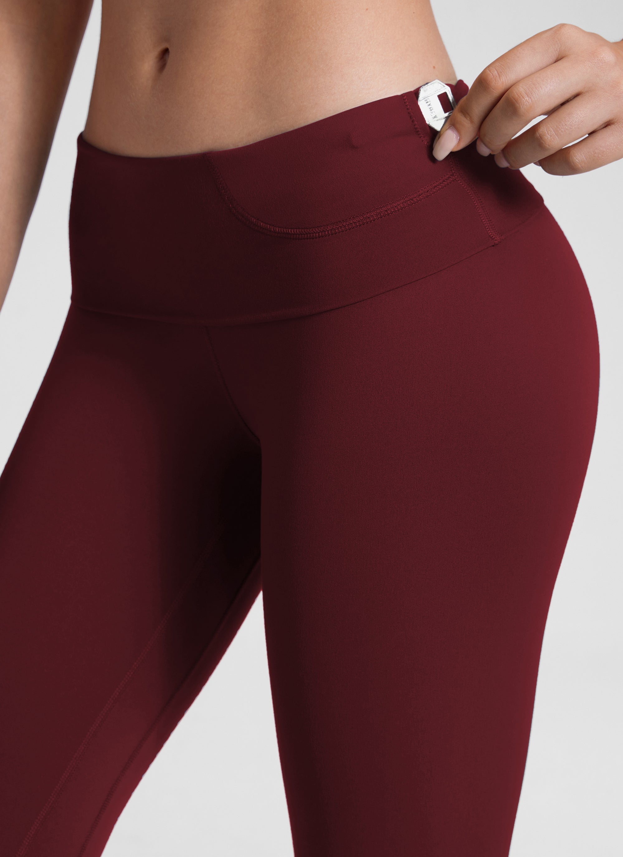 CRZ YOGA Butterluxe Leggings de Tiro Alto de 25 Pulgadas para Mujer Merlot Rojo