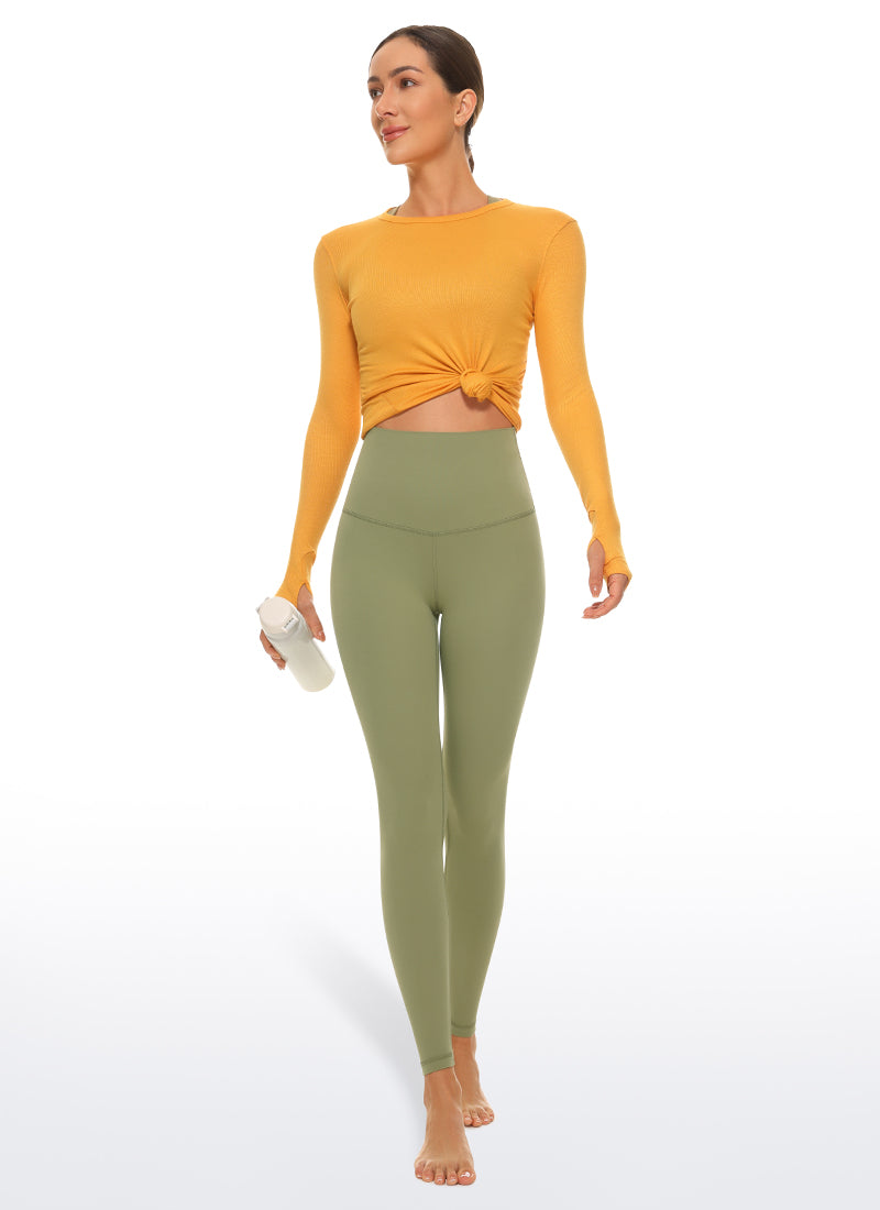 CRZ YOGA Butterluxe Leggings de Tiro Alto de 25 Pulgadas para Mujer Musgo Verde