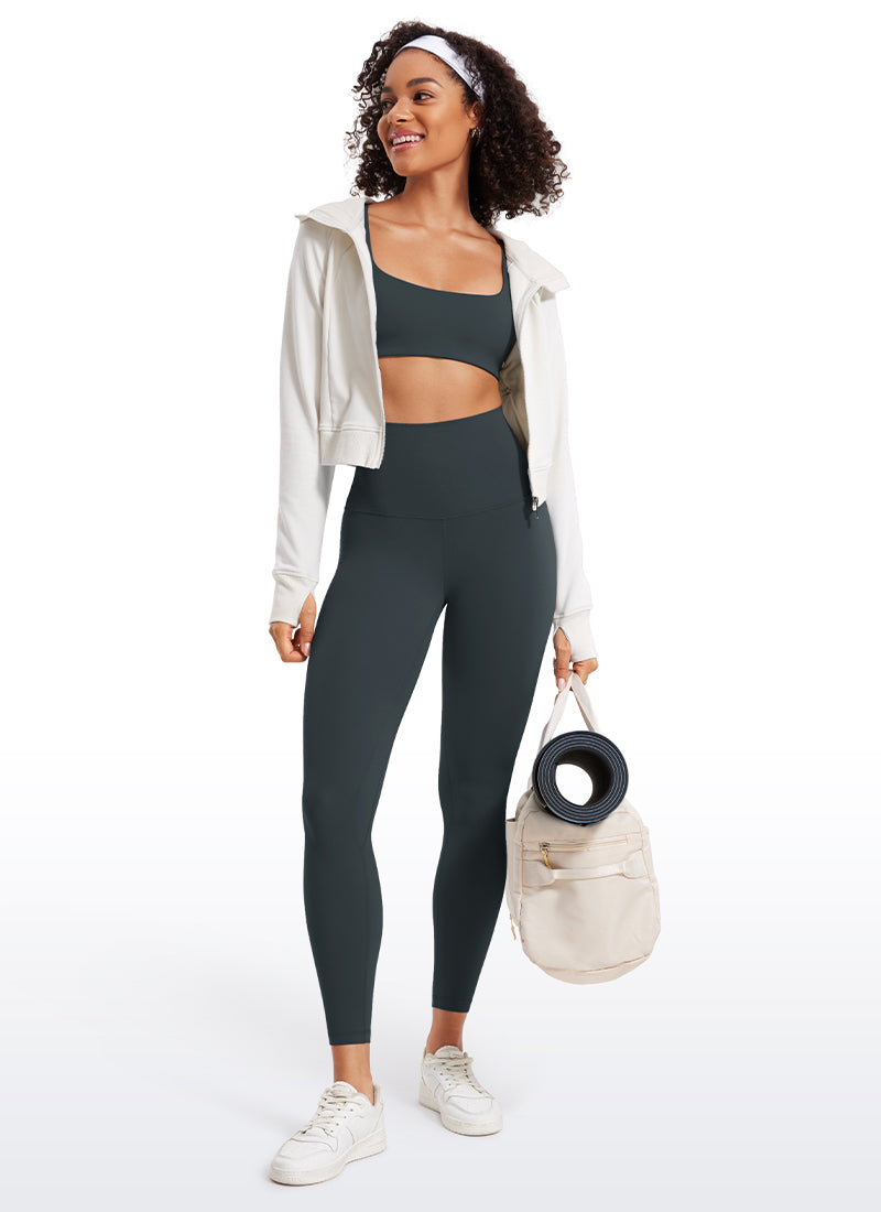 CRZ YOGA Butterluxe Leggings de Tiro Alto de 25 Pulgadas para Mujer Verde oscuro