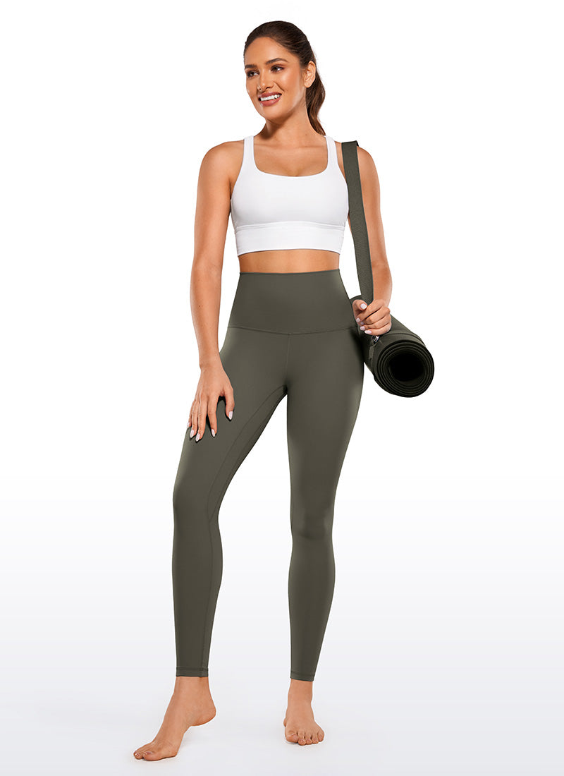 CRZ YOGA Butterluxe Leggings de Yoga de Cintura Alta para Mujer Verde Militar Claro