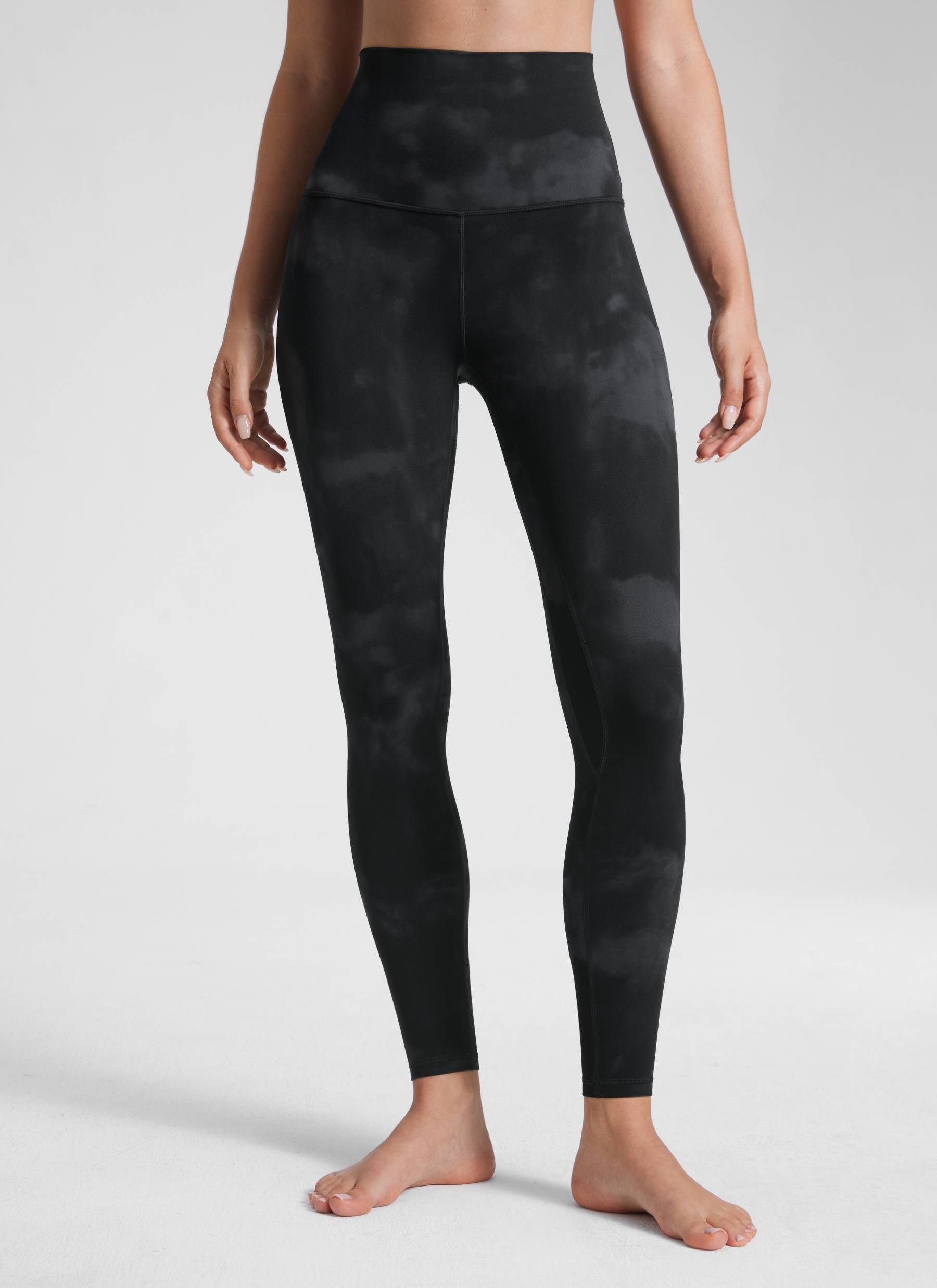 CRZ YOGA Butterluxe Leggings de Yoga de Cintura Alta para Mujer Flores De Tinte Negro