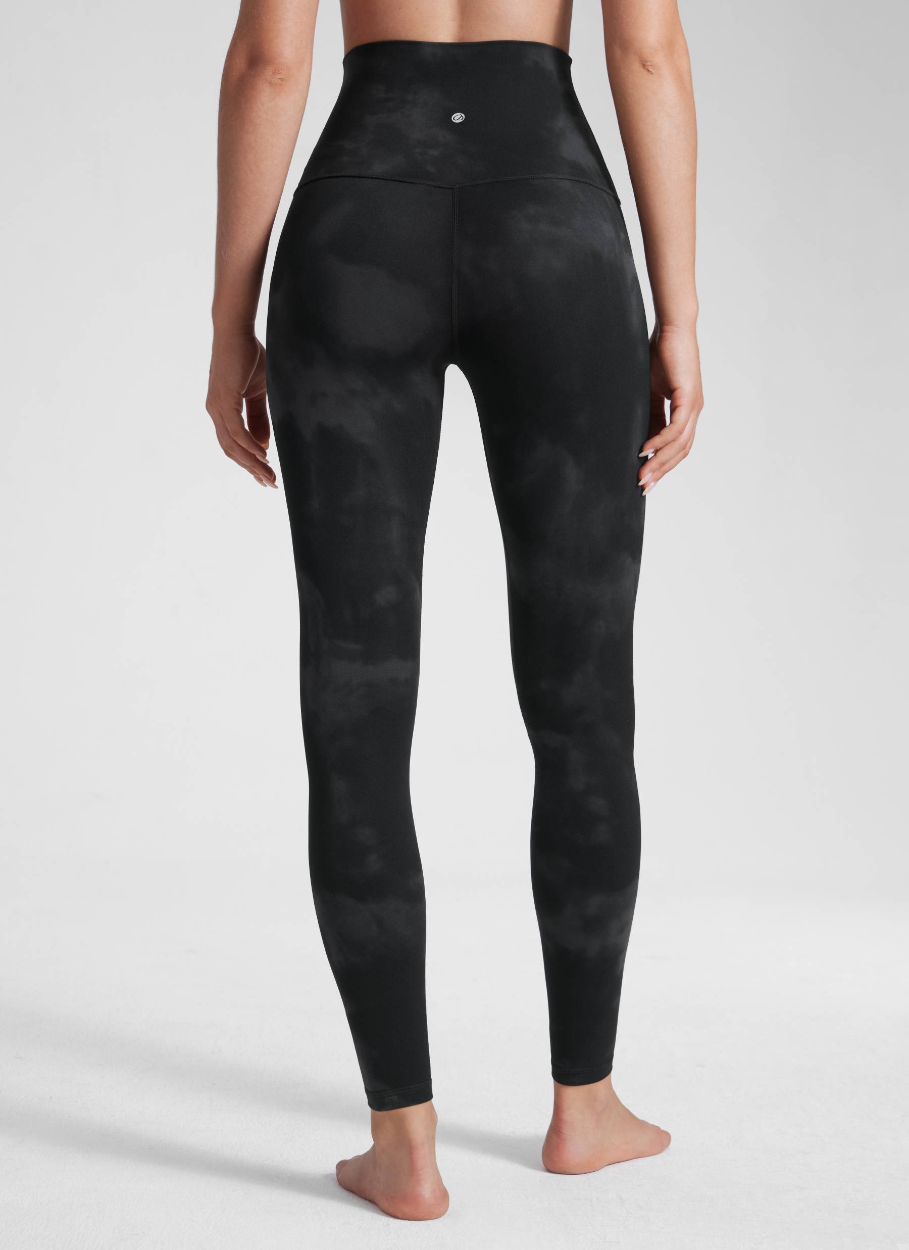 CRZ YOGA Butterluxe Leggings de Yoga de Cintura Alta para Mujer Flores De Tinte Negro