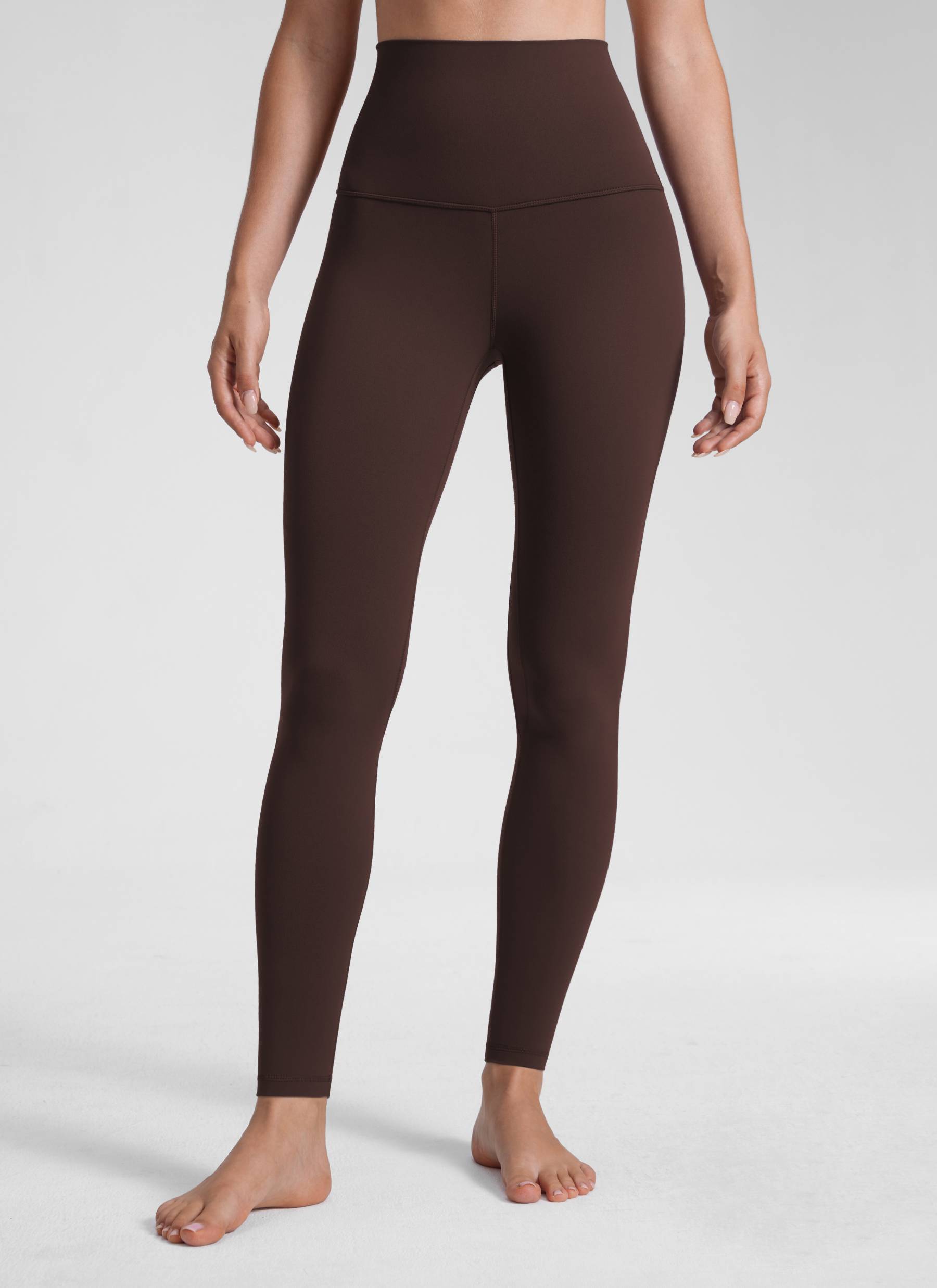 CRZ YOGA Butterluxe Leggings de Yoga de Cintura Alta para Mujer Marrón Fudge Caliente
