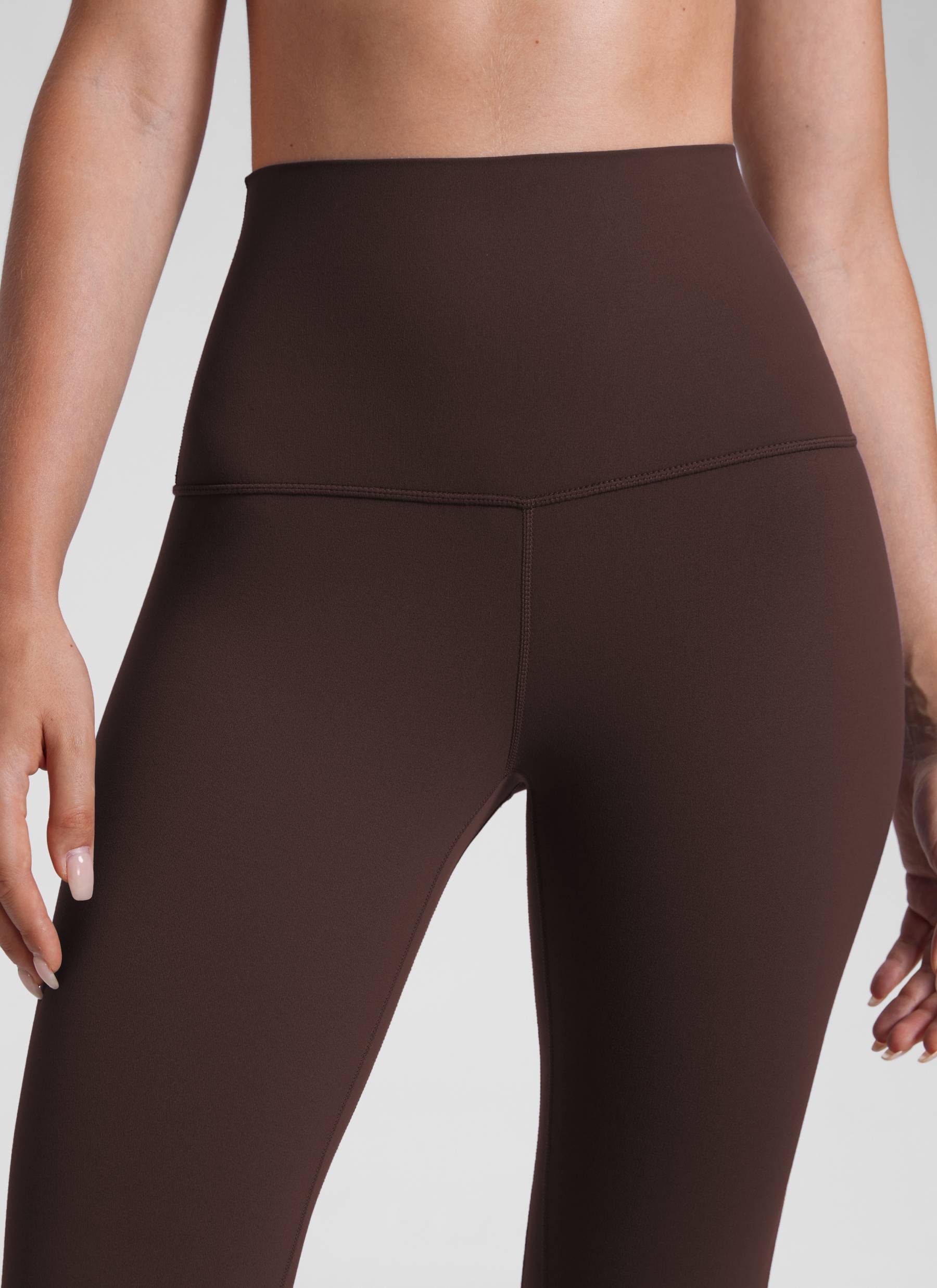 CRZ YOGA Butterluxe Leggings de Yoga de Cintura Alta para Mujer Marrón Fudge Caliente
