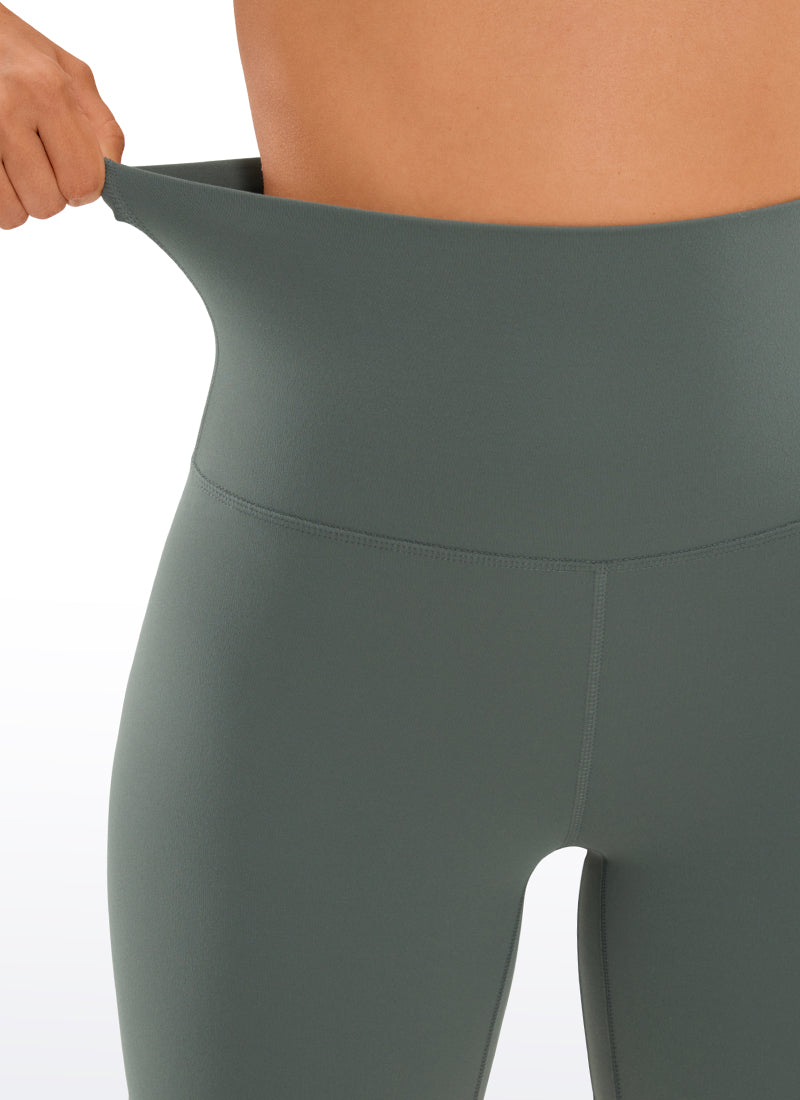 CRZ YOGA Butterluxe Leggings Cortos de Talle Superalto de 6 Pulgadas para Mujer Salvia gris