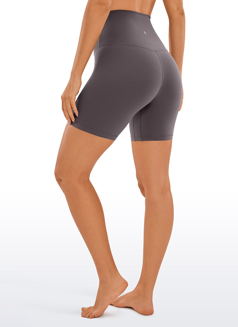 CRZ YOGA Butterluxe Leggings Cortos de Talle Superalto de 6 Pulgadas para Mujer Tornado