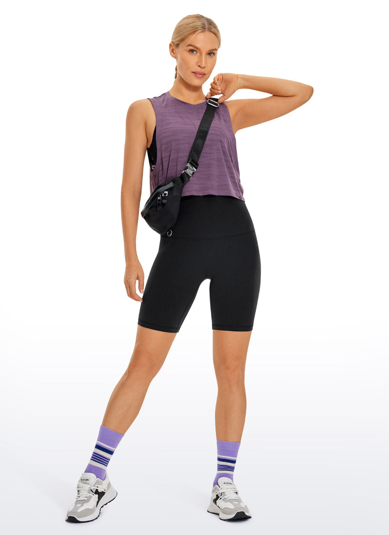 CRZ YOGA Mujeres Shorts Yoga Alta Cintura Butterluxe de 8 pulg. Negro