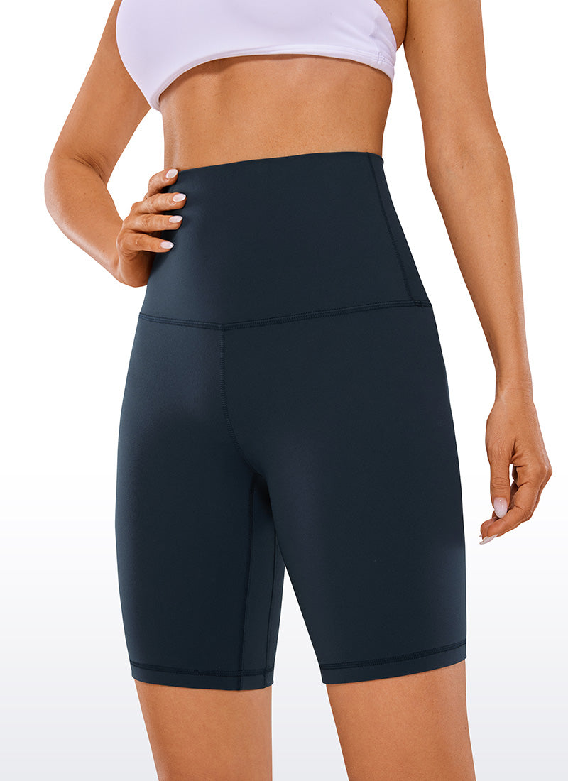 CRZ YOGA Mujeres Shorts Yoga Alta Cintura Butterluxe de 8 pulg. Azul twilight