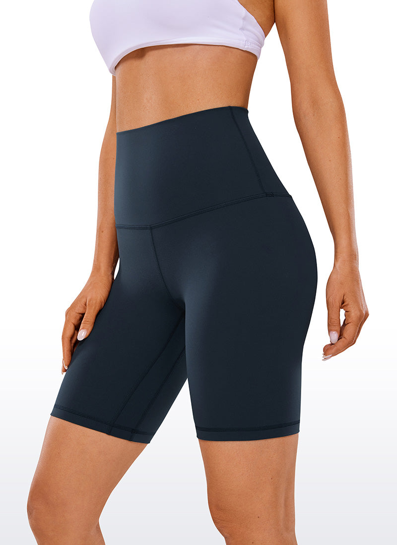 CRZ YOGA Mujeres Shorts Yoga Alta Cintura Butterluxe de 8 pulg. Azul twilight