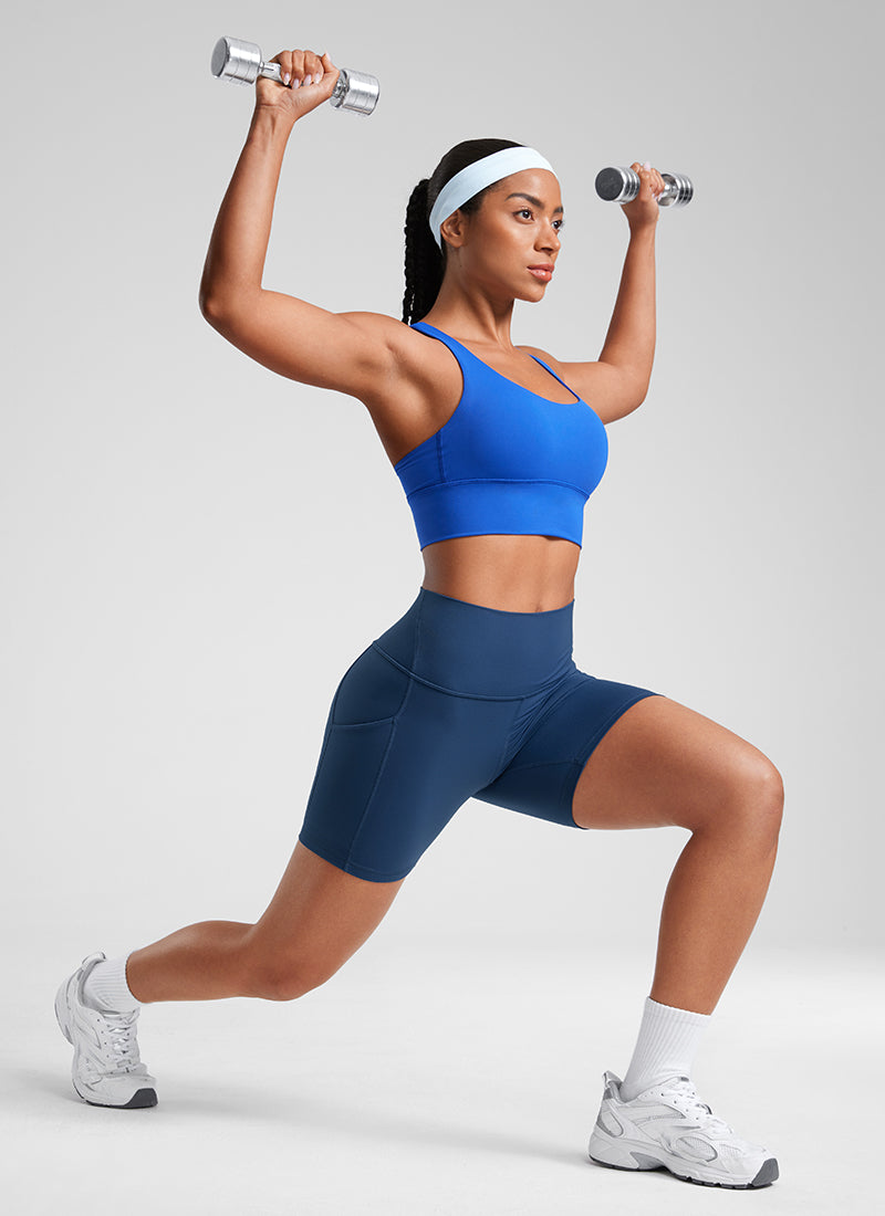CRZ YOGA Butterluxe Leggings Cortos con Bolsillos de 5 Pulgadas para Mujer MARFIL FRANCÉS