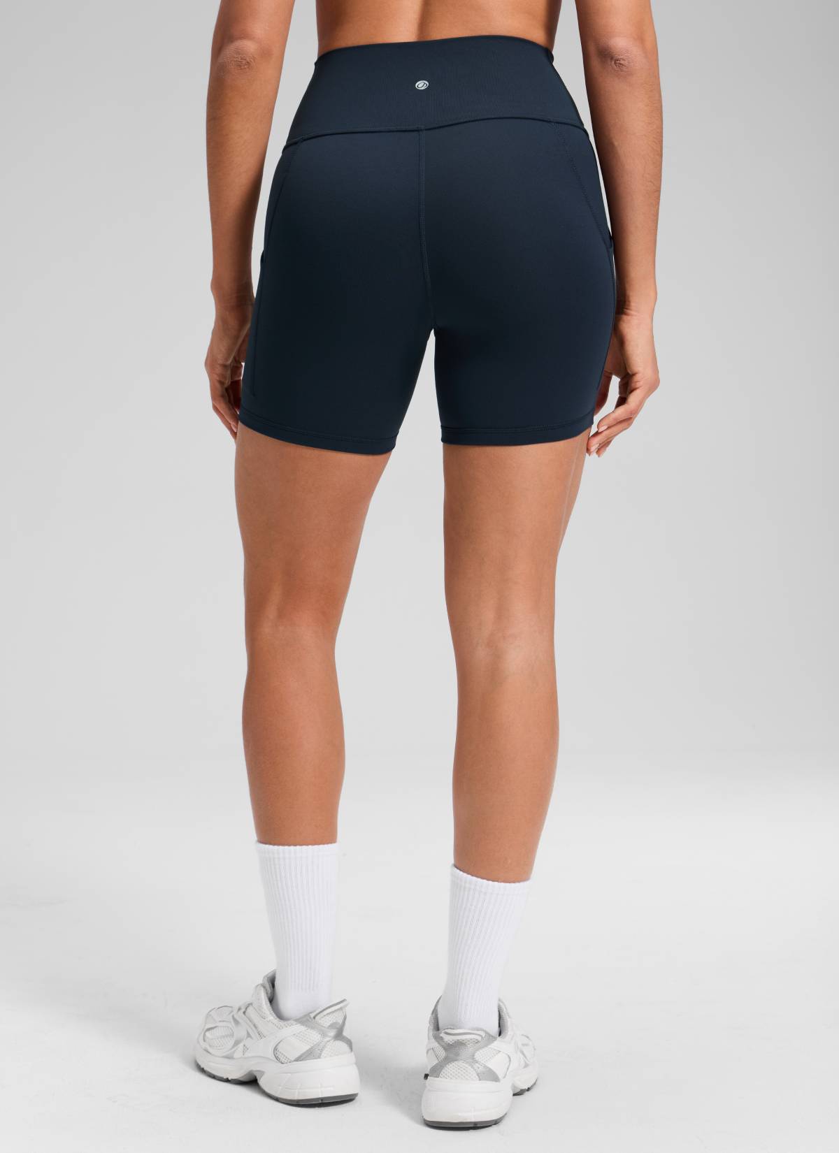 CRZ YOGA Butterluxe Leggings Cortos con Bolsillos de 5 Pulgadas para Mujer True Navy