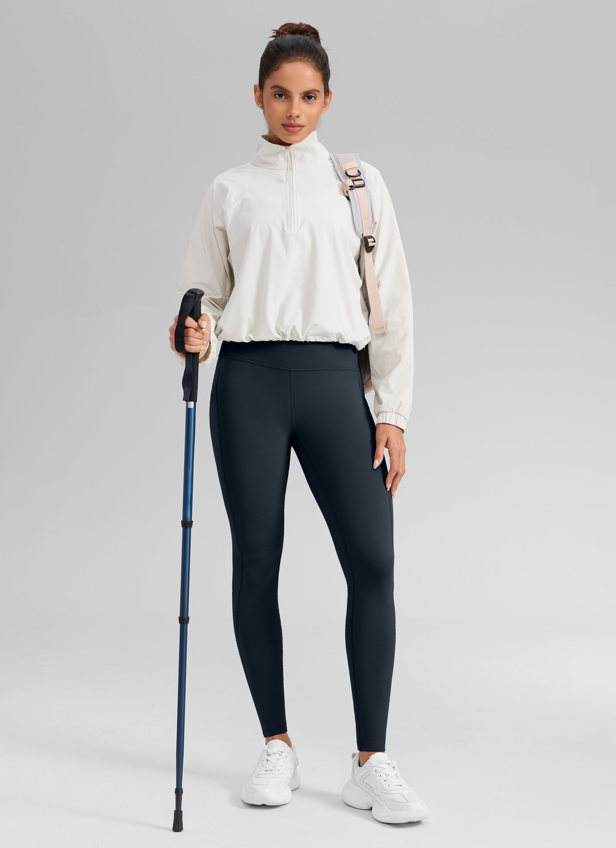 CRZ YOGA Leggings con Bolsillos Water-resistant Fleece Lined 28 pulg. True Navy