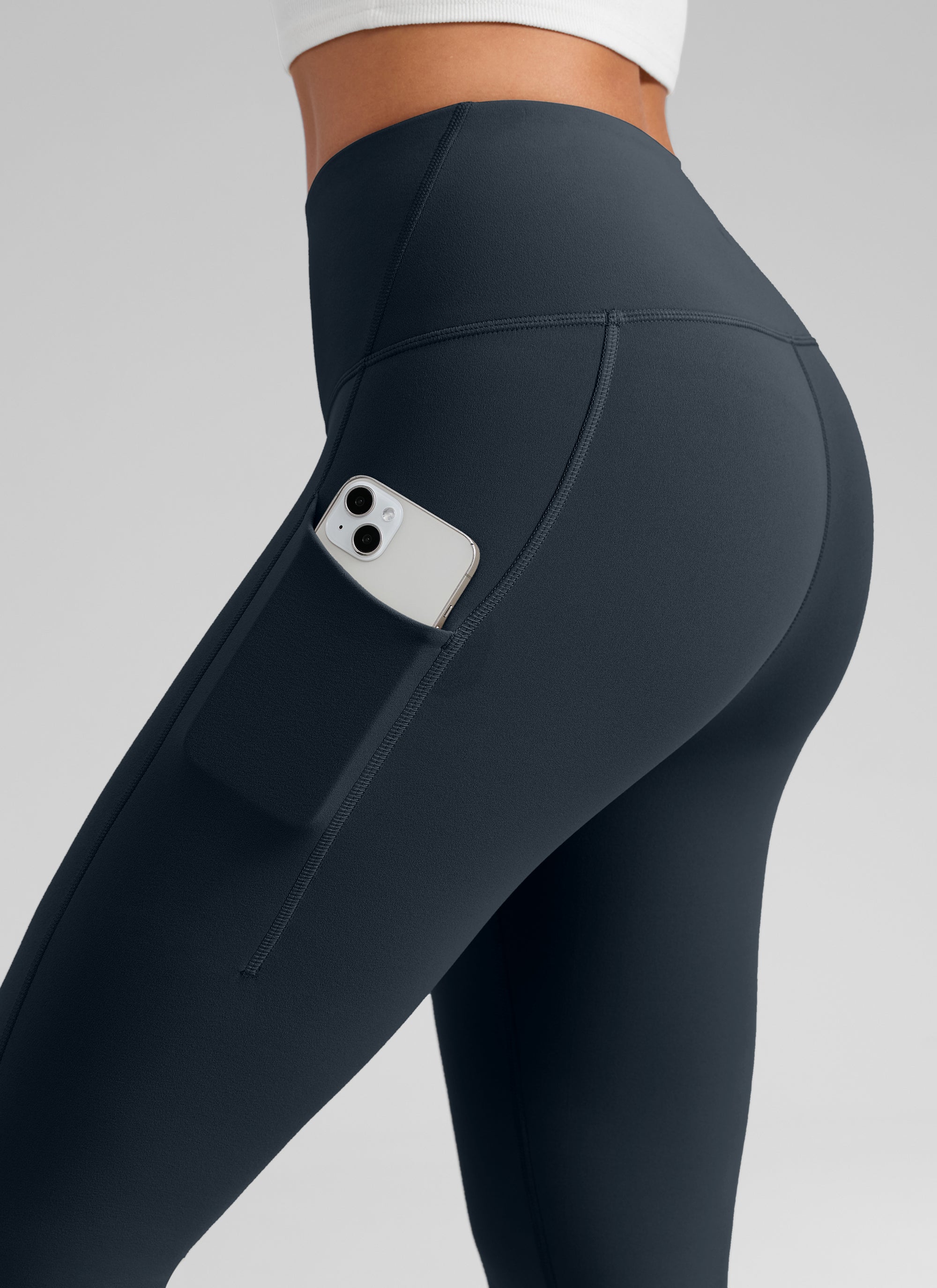 CRZ YOGA Leggings con Bolsillos Water-resistant Fleece Lined 28 pulg. True Navy