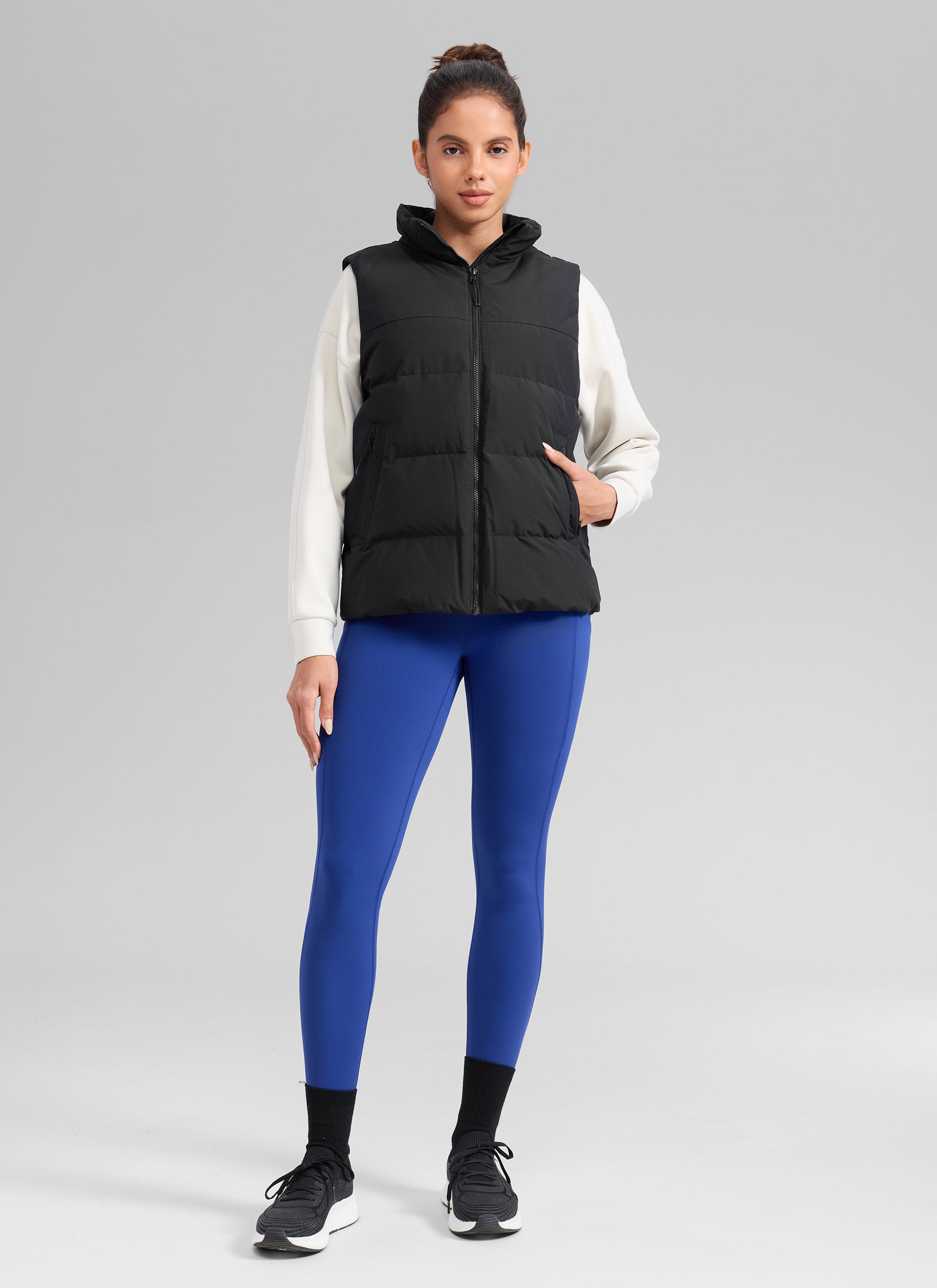 CRZ YOGA Leggings con Bolsillos Water-resistant Fleece Lined 28 pulg. Azul Ondulante