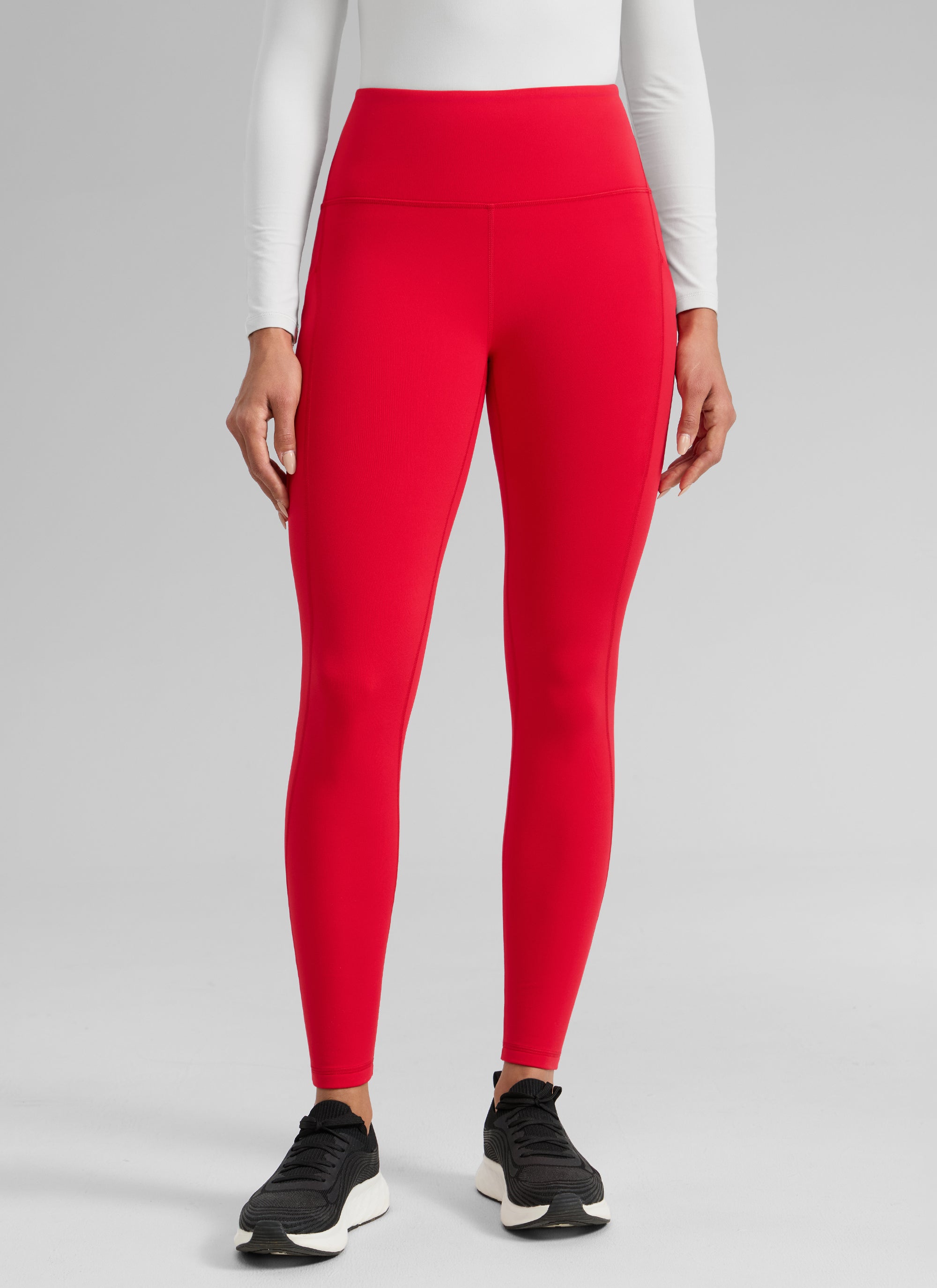 CRZ YOGA Leggings con Bolsillos Water-resistant Fleece Lined 28 pulg. Rojo Aurora