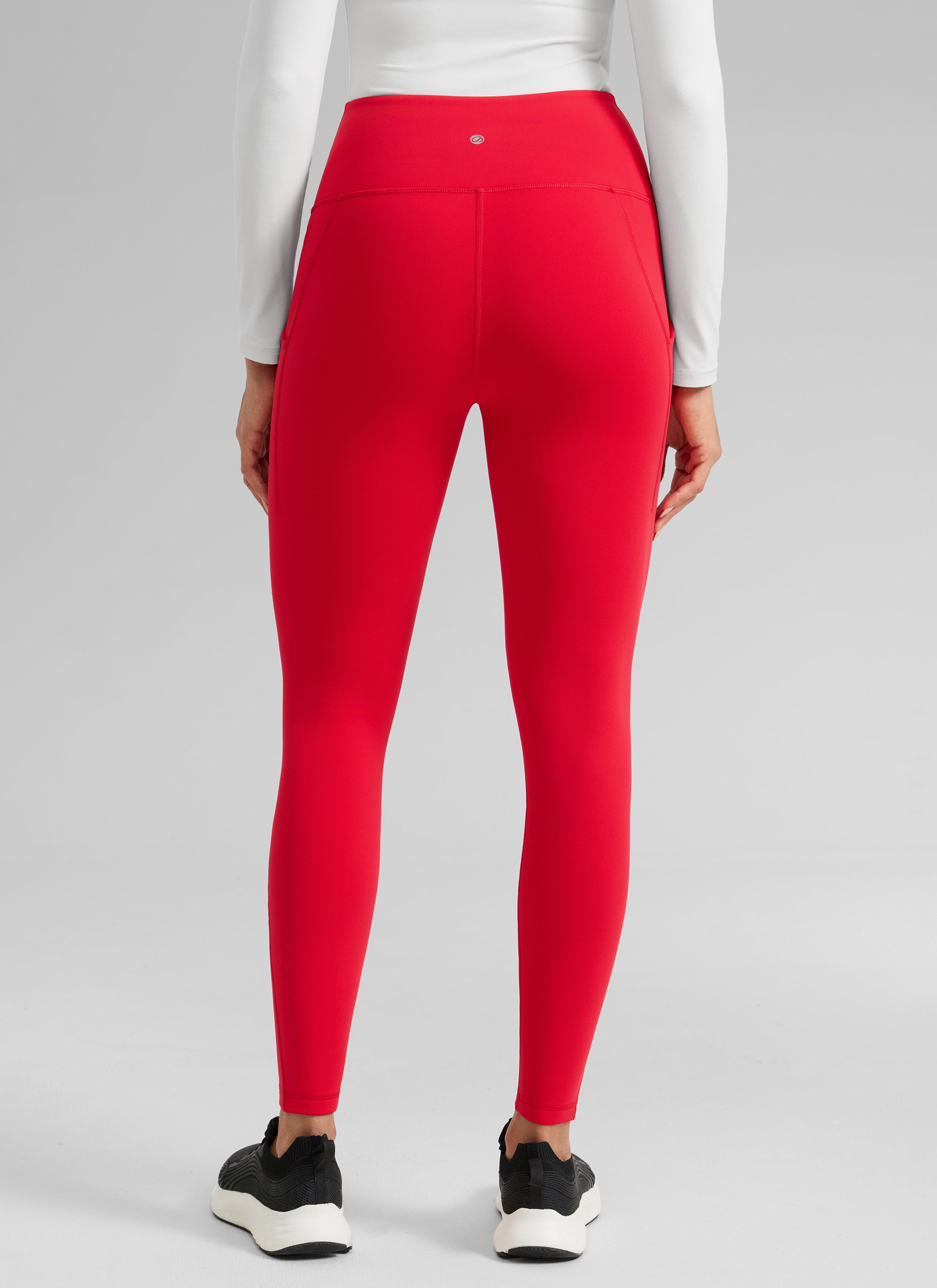 CRZ YOGA Leggings con Bolsillos Water-resistant Fleece Lined 28 pulg. Rojo Aurora