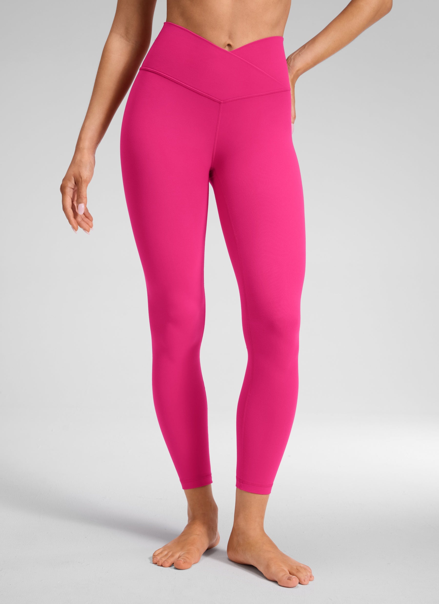 CRZ YOGA Butterluxe Leggings con Cintura Cruzada en V para Mujer Granito Rosa