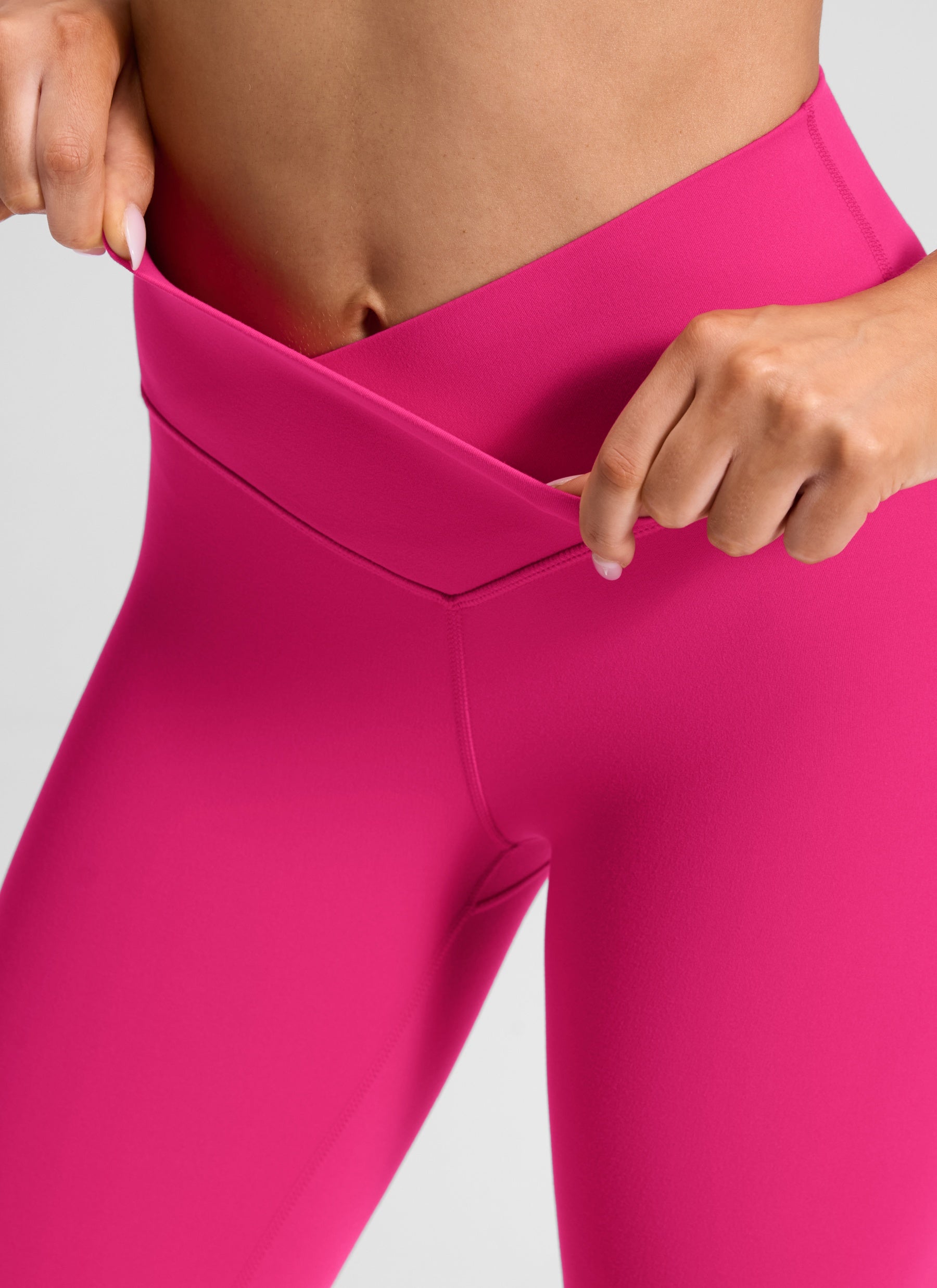 CRZ YOGA Butterluxe Leggings con Cintura Cruzada en V para Mujer Granito Rosa