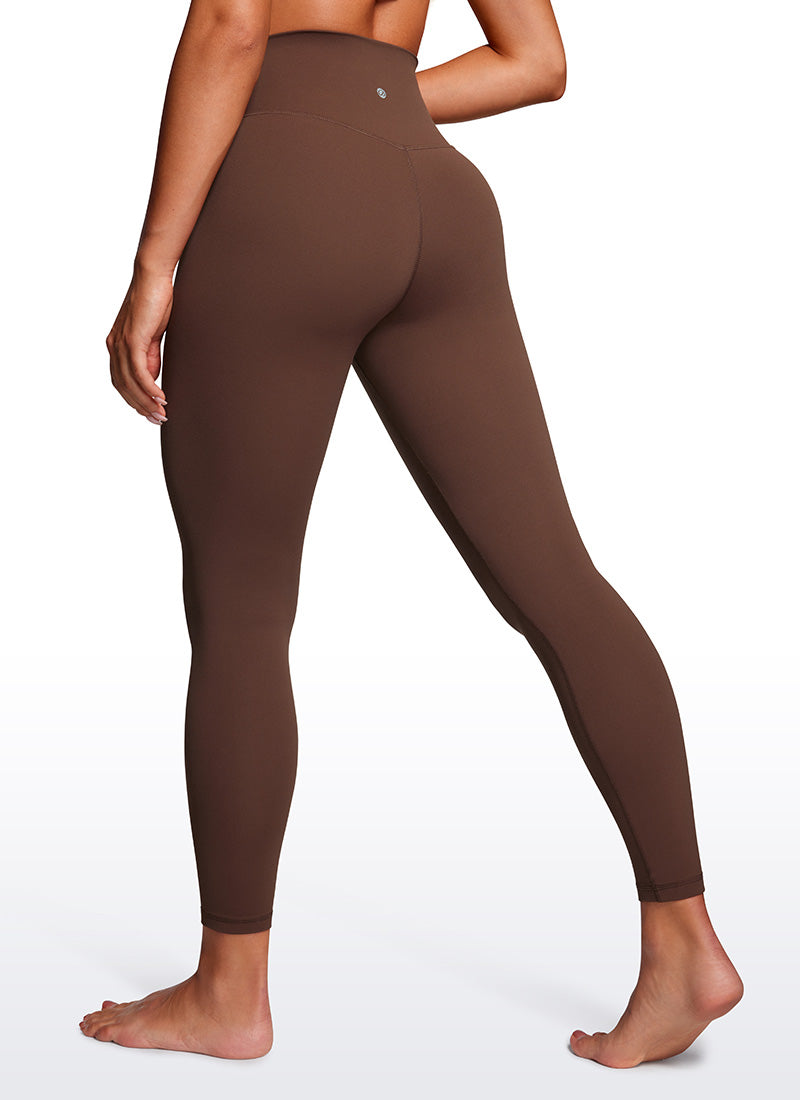 CRZ YOGA Butterluxe Leggings con Cintura Cruzada en V para Mujer Café Morena